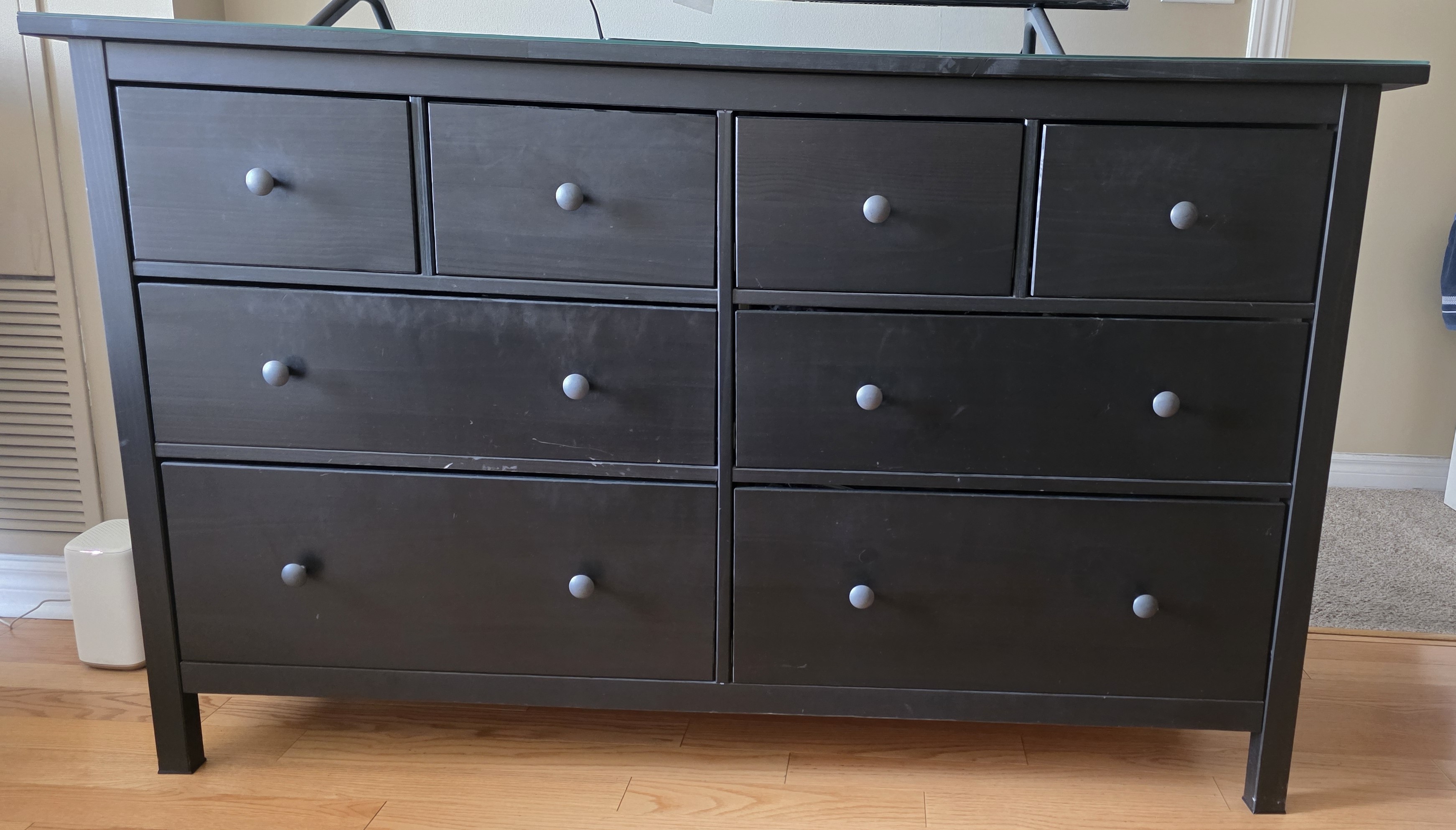 Ikea HEMNES 8-drawer dresser with HEMNES Glass top