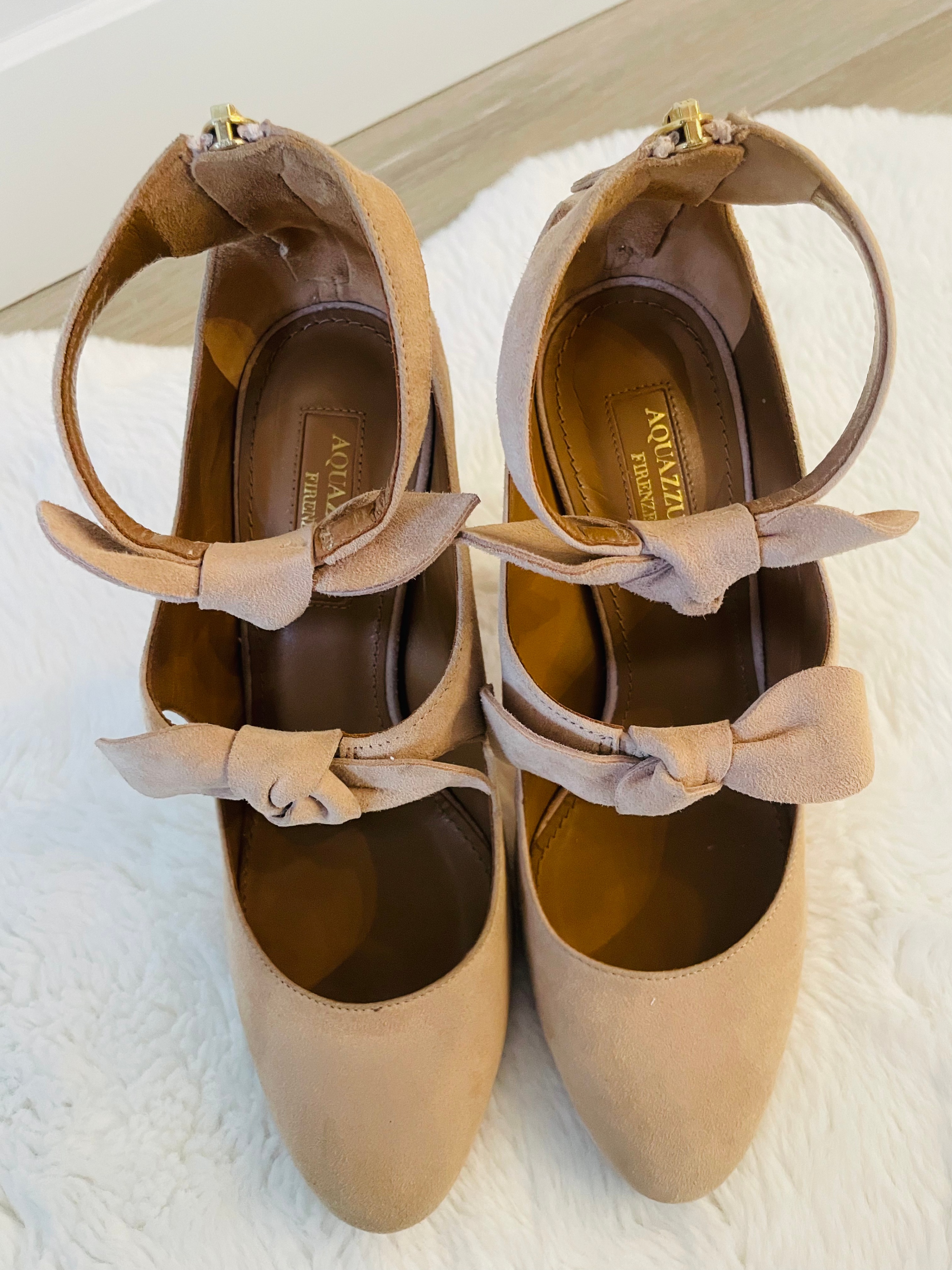 Aquazzura Firenze Suede Pumps Sz 36 - photo 5
