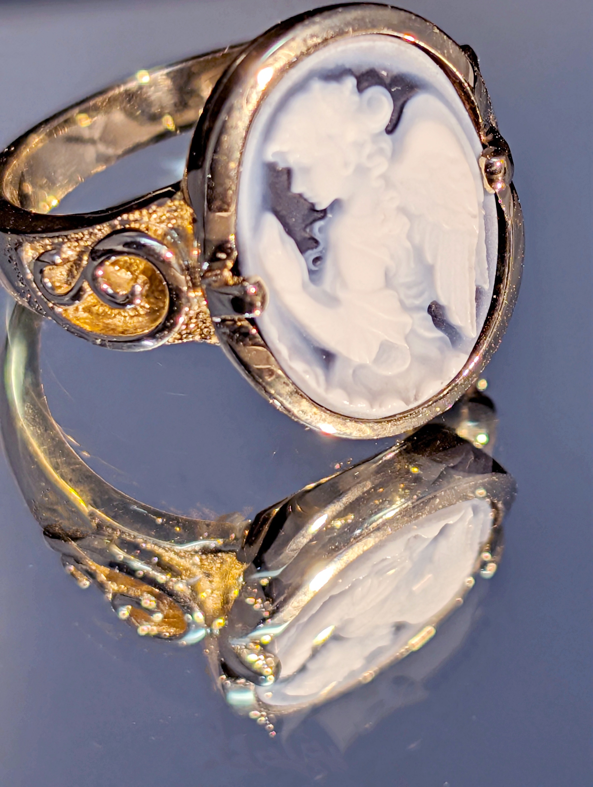 10K CAMEO RING - photo 3