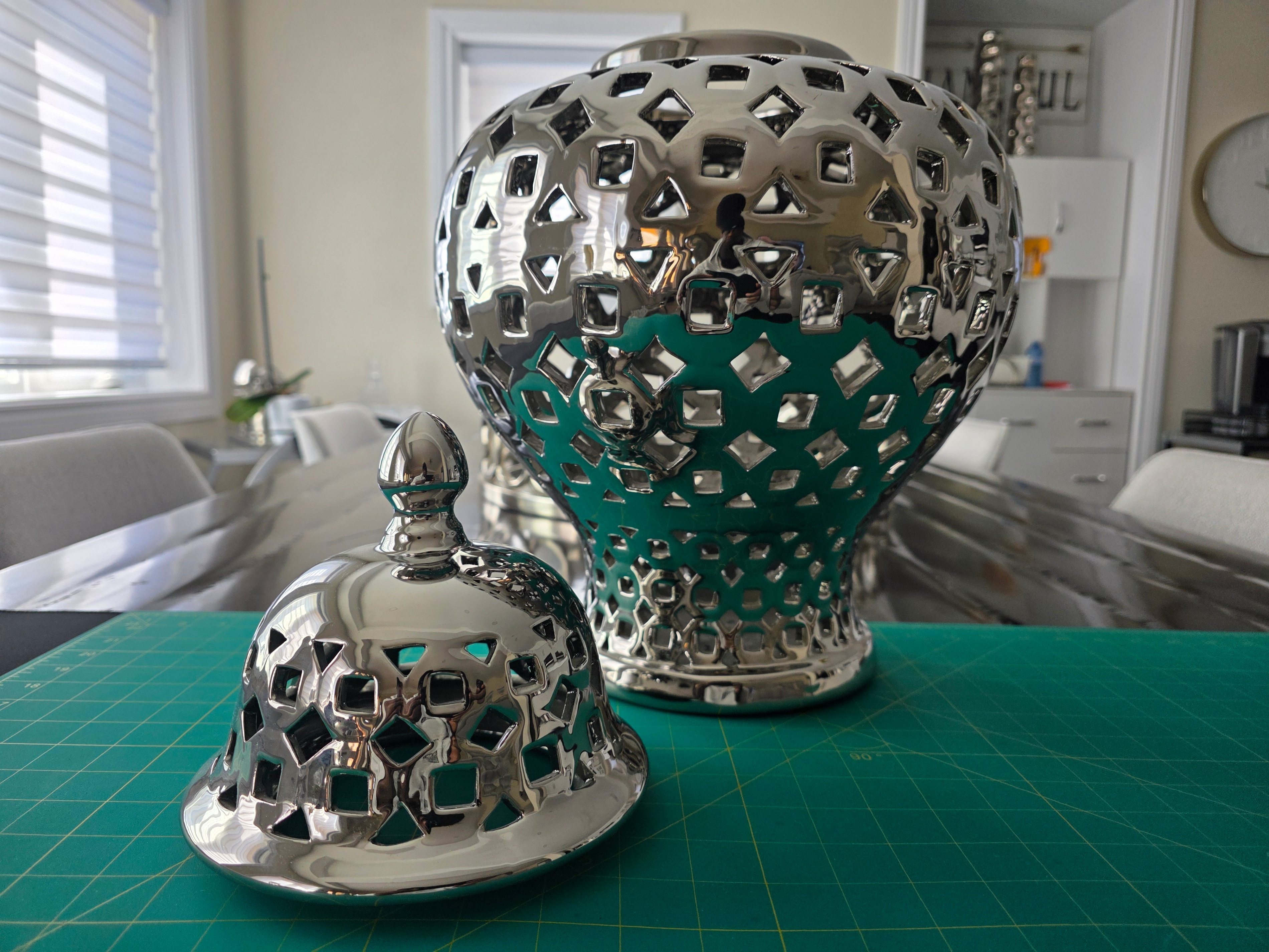 Luxury Decorative Silver Vase Duo - photo 4