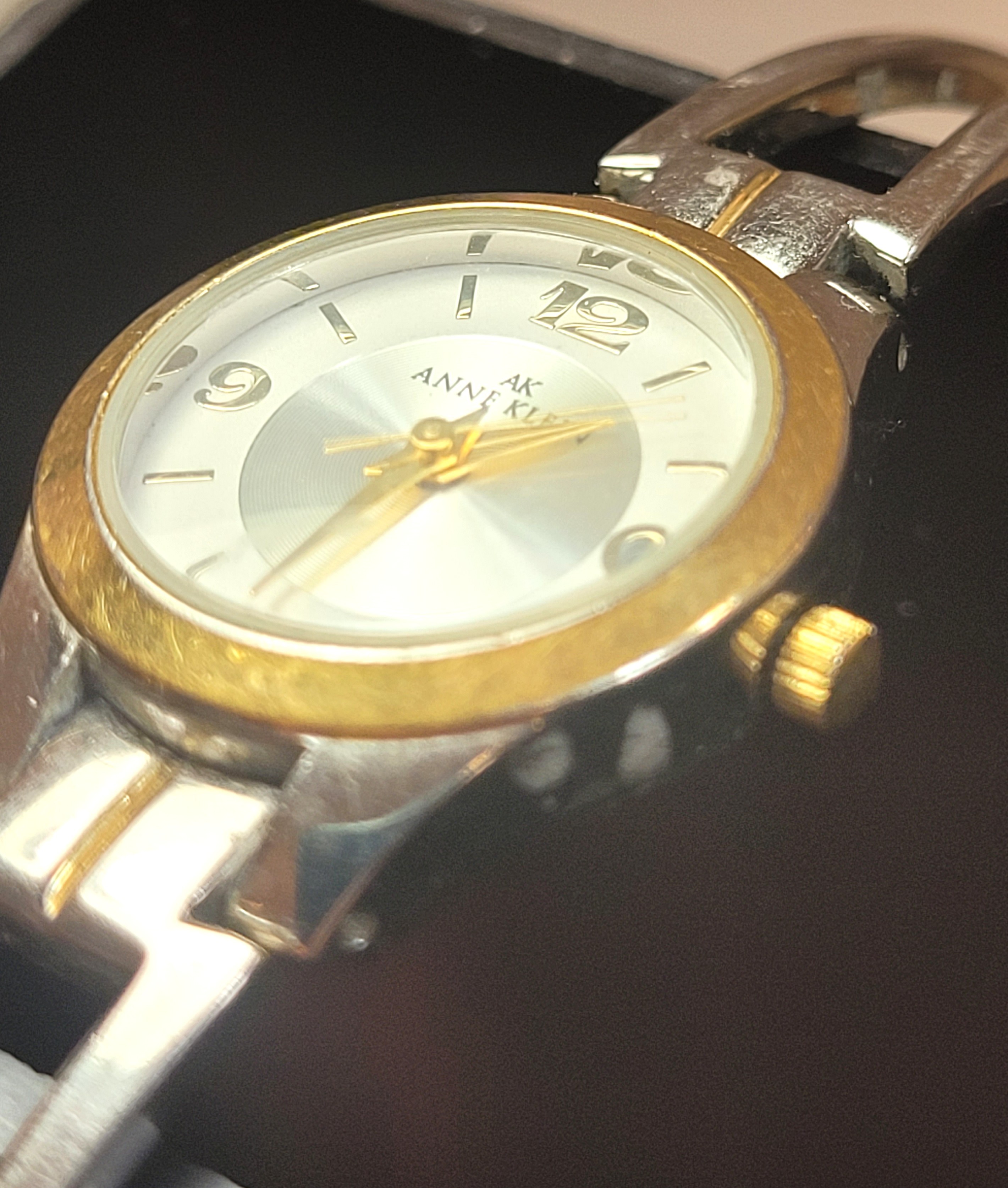 Anne Klein 10/7407GP Two-Tone Date Watch | New Battery Running | - photo 4