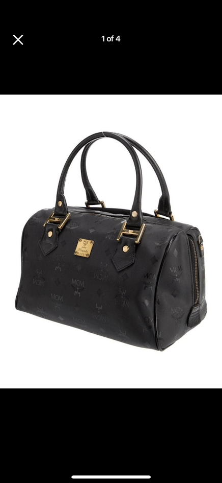 MCM Black Visetos Nylon Boston Bag - photo 2