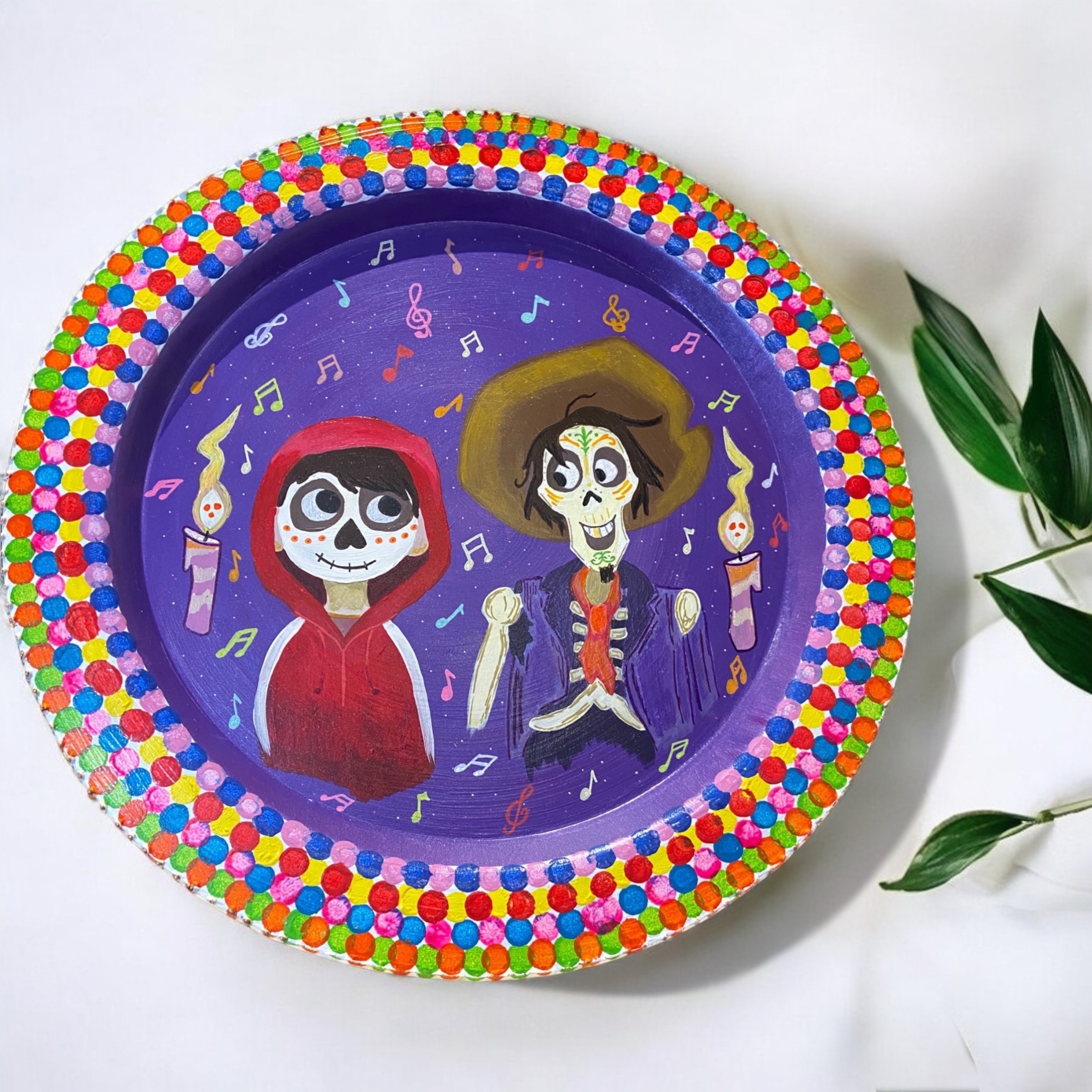 Hand Painted Coco Movie Character Decorative Tray - photo 3