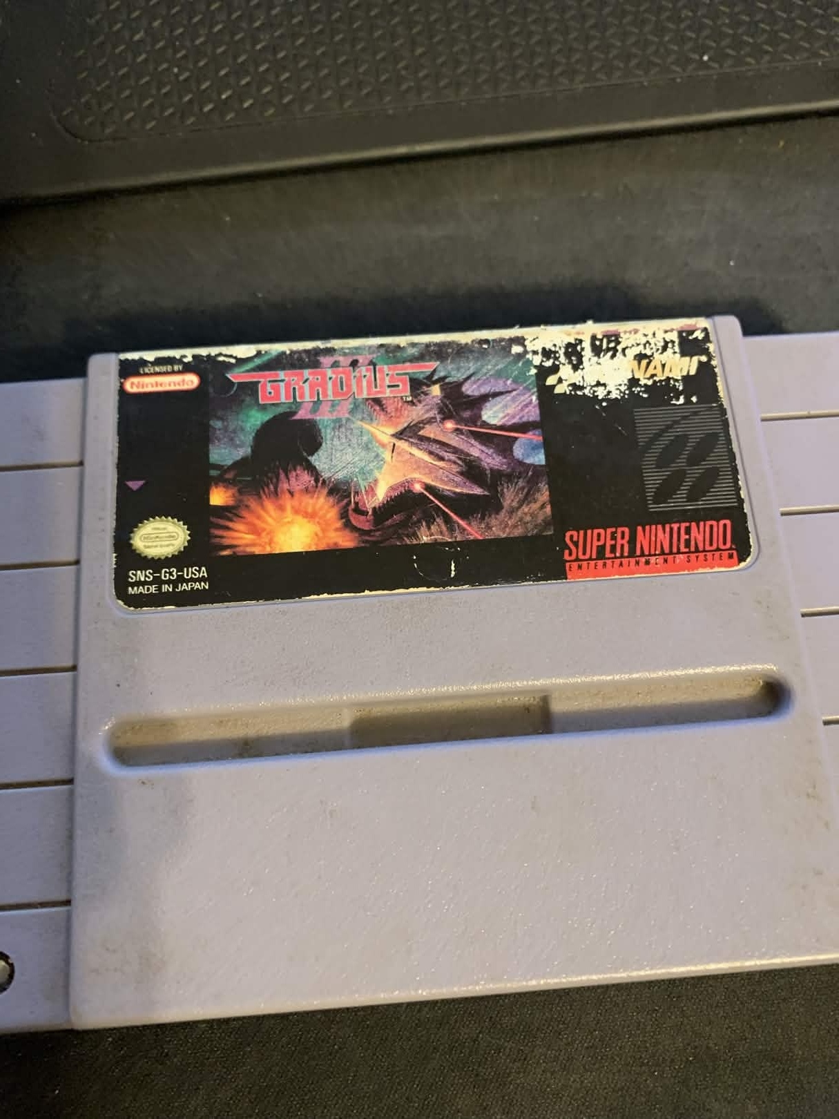 Gradius Super Nintendo Game Cartridge