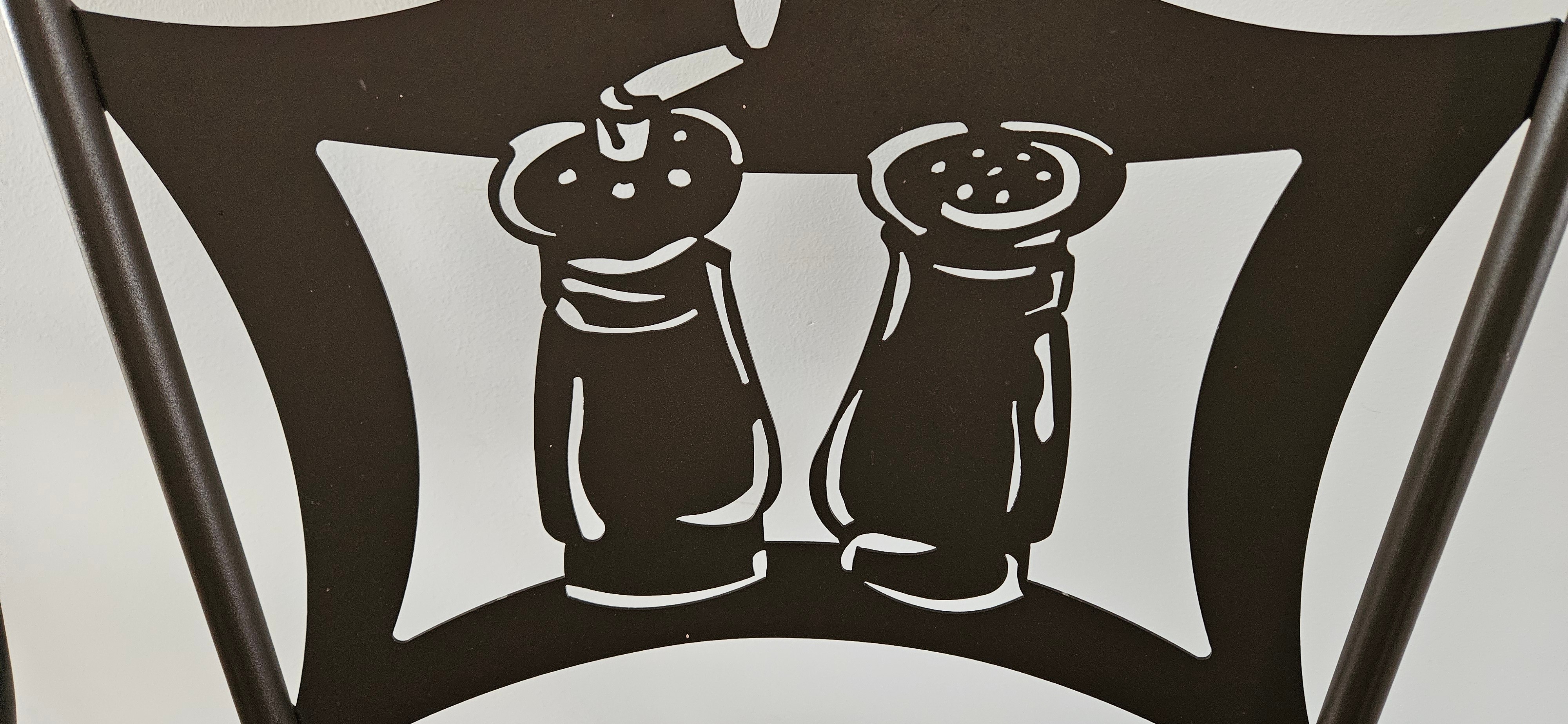Bistro Chairs with Salt & Pepper Shaker Design ($30 for both) - photo 3