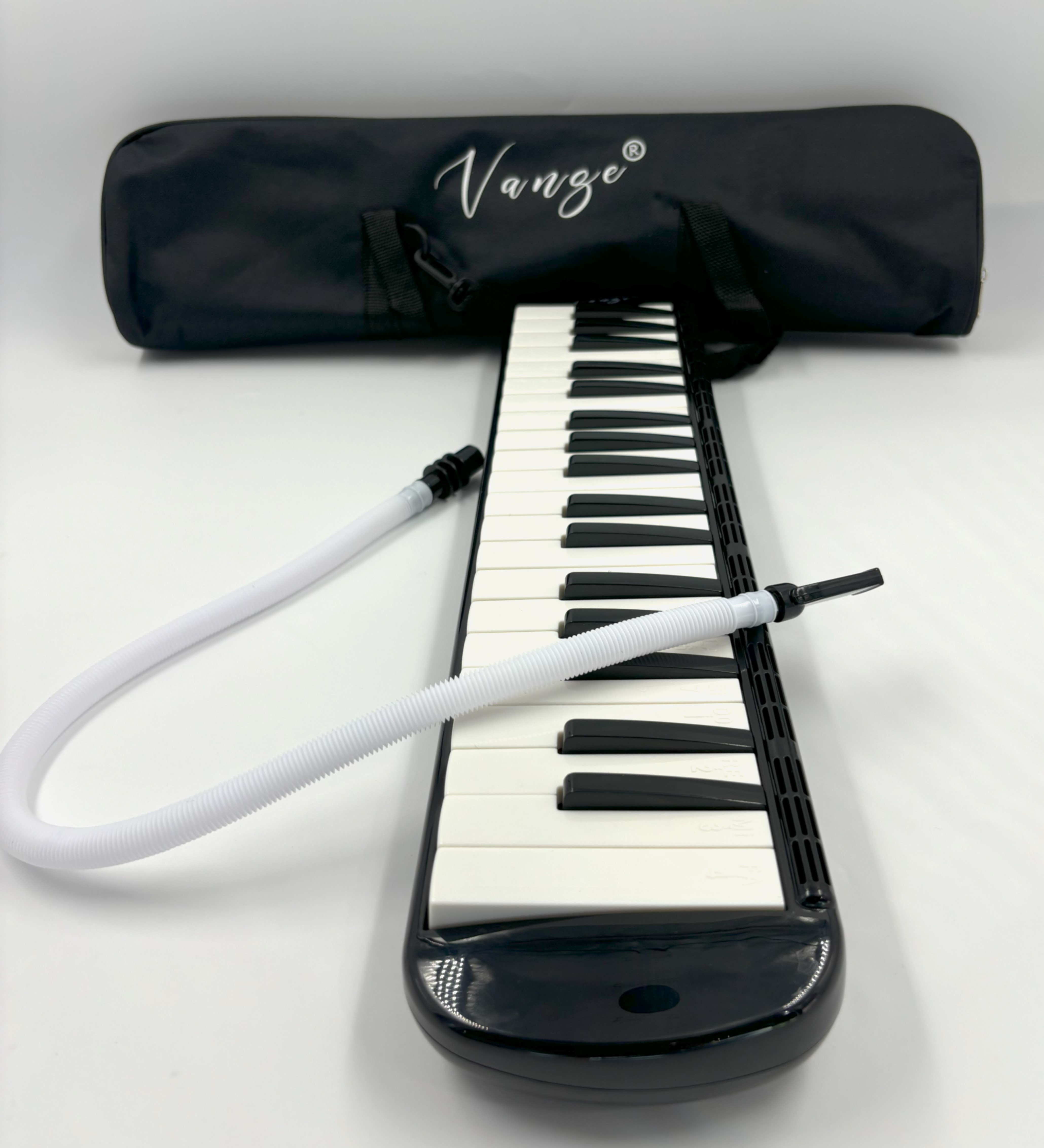 37 Keys Melodica Instrument (Black) with Carrying Bag