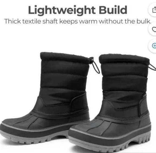 (US 3) Dream Paris Boys Mid Calf Snow Boots Water