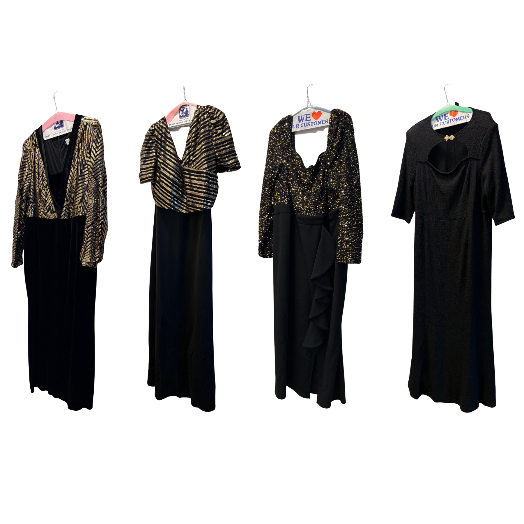 4XL Black Gold Sequin Dress Miss Ord Formal - photo 2