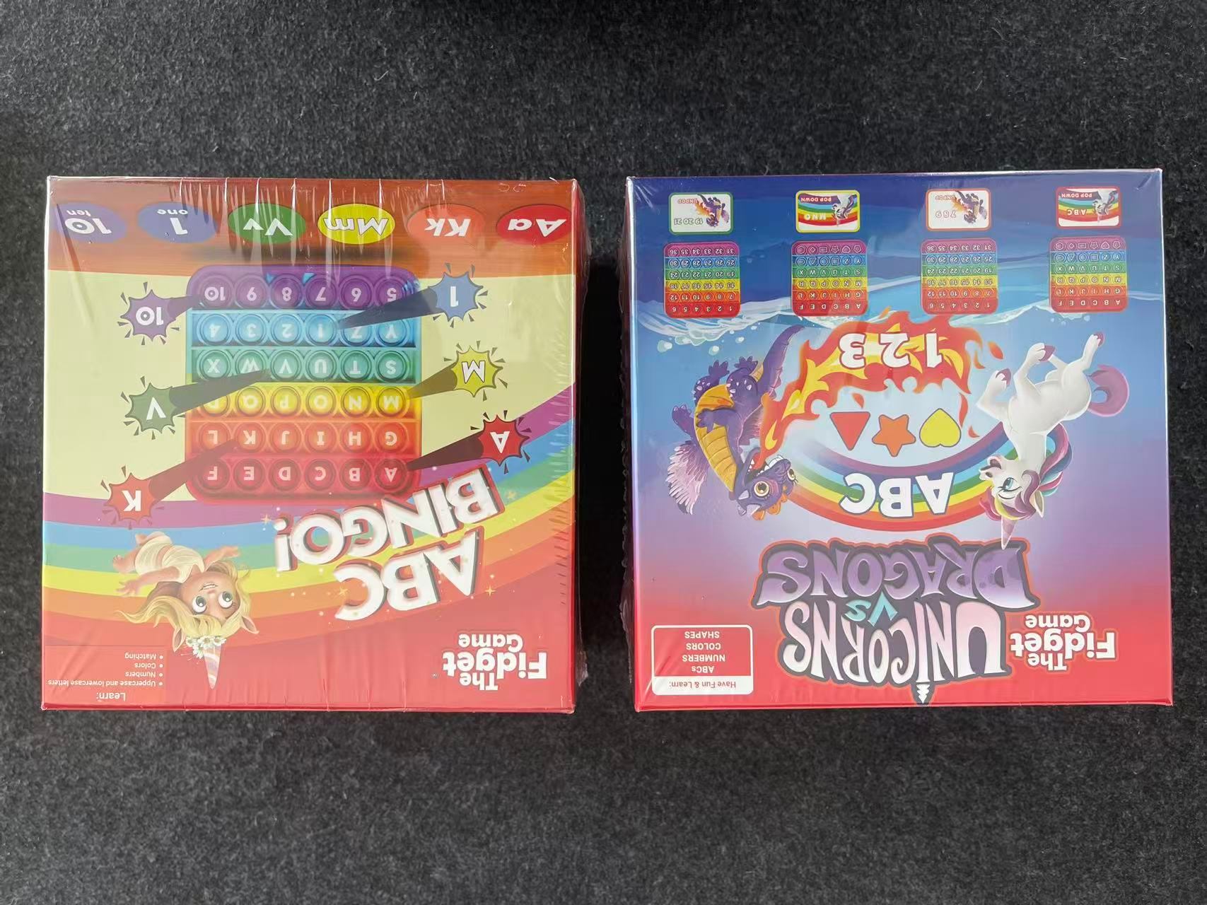 Kids ABC Unicorns Bingo Pop Fidget Game Set