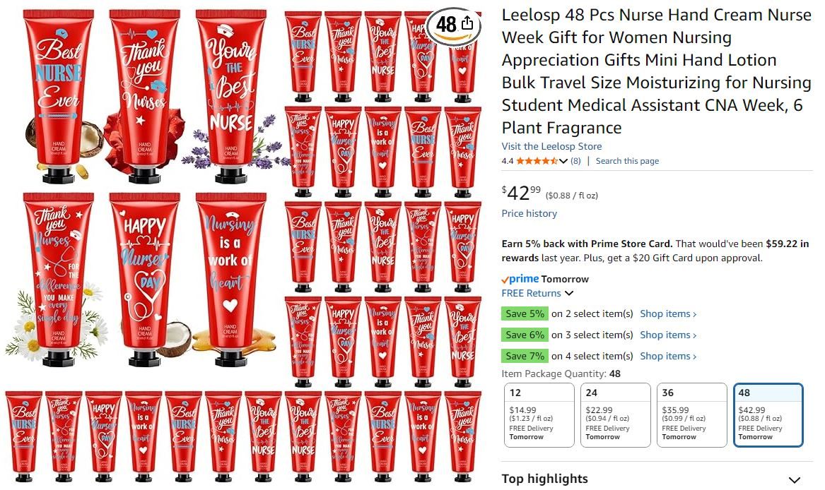 NEW~ Bulk Mini Hand Lotion 48pk Travel Size Nurse Gifts - photo 3