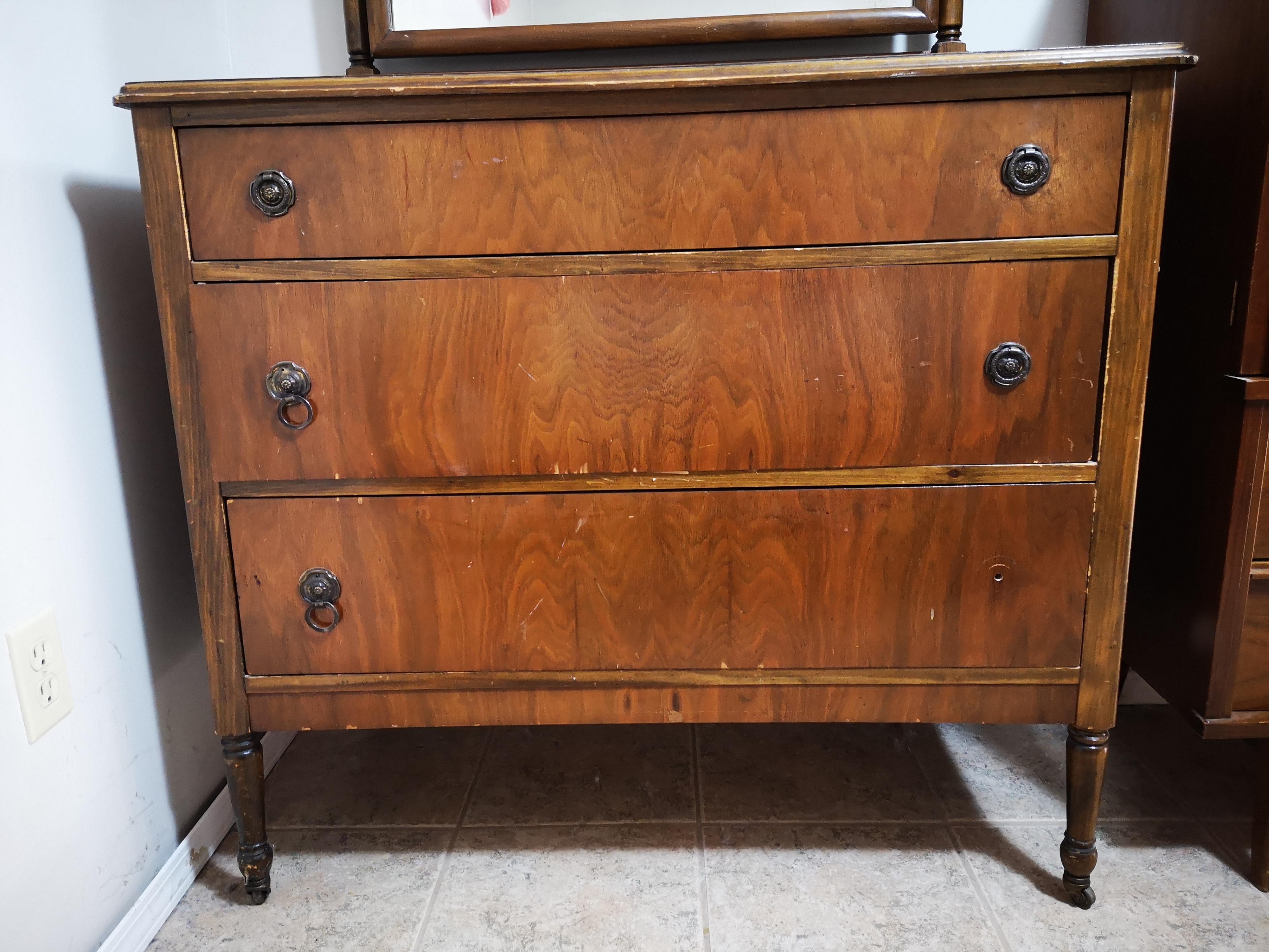 Wooden Dresser with Mirror - photo 2