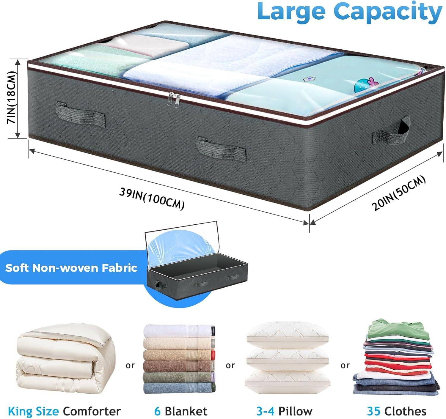 Under Bed Storage Containers, Closet Organizers and Storage Bins - photo 4