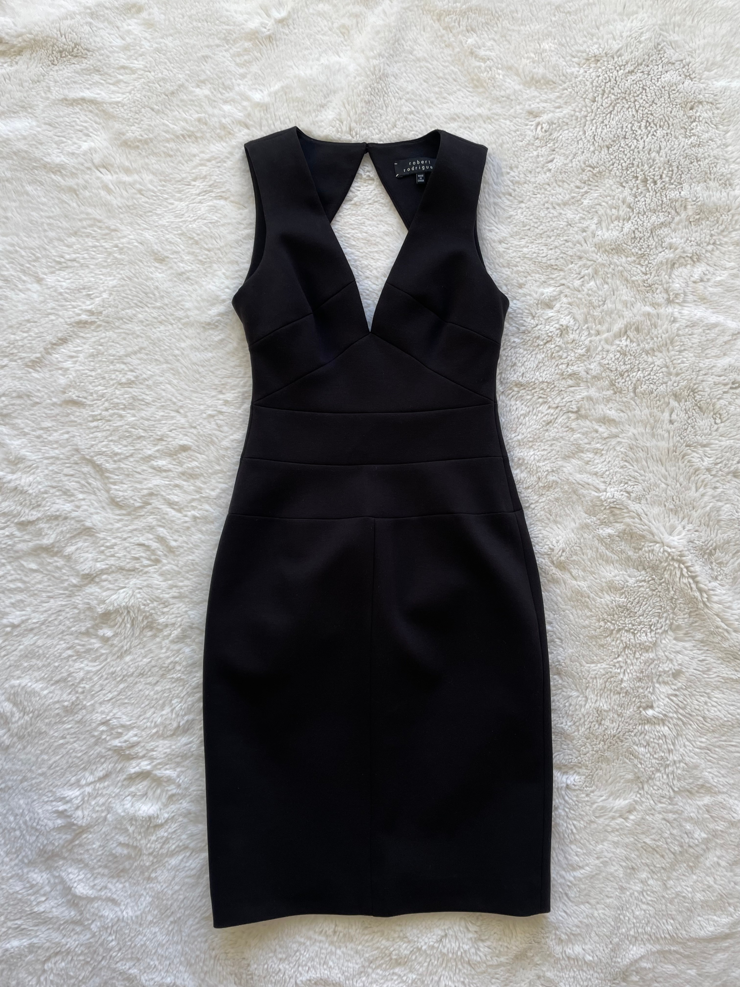 Robert Rodriguez Deep V Architectural Cutout Sheath Dress - photo 3