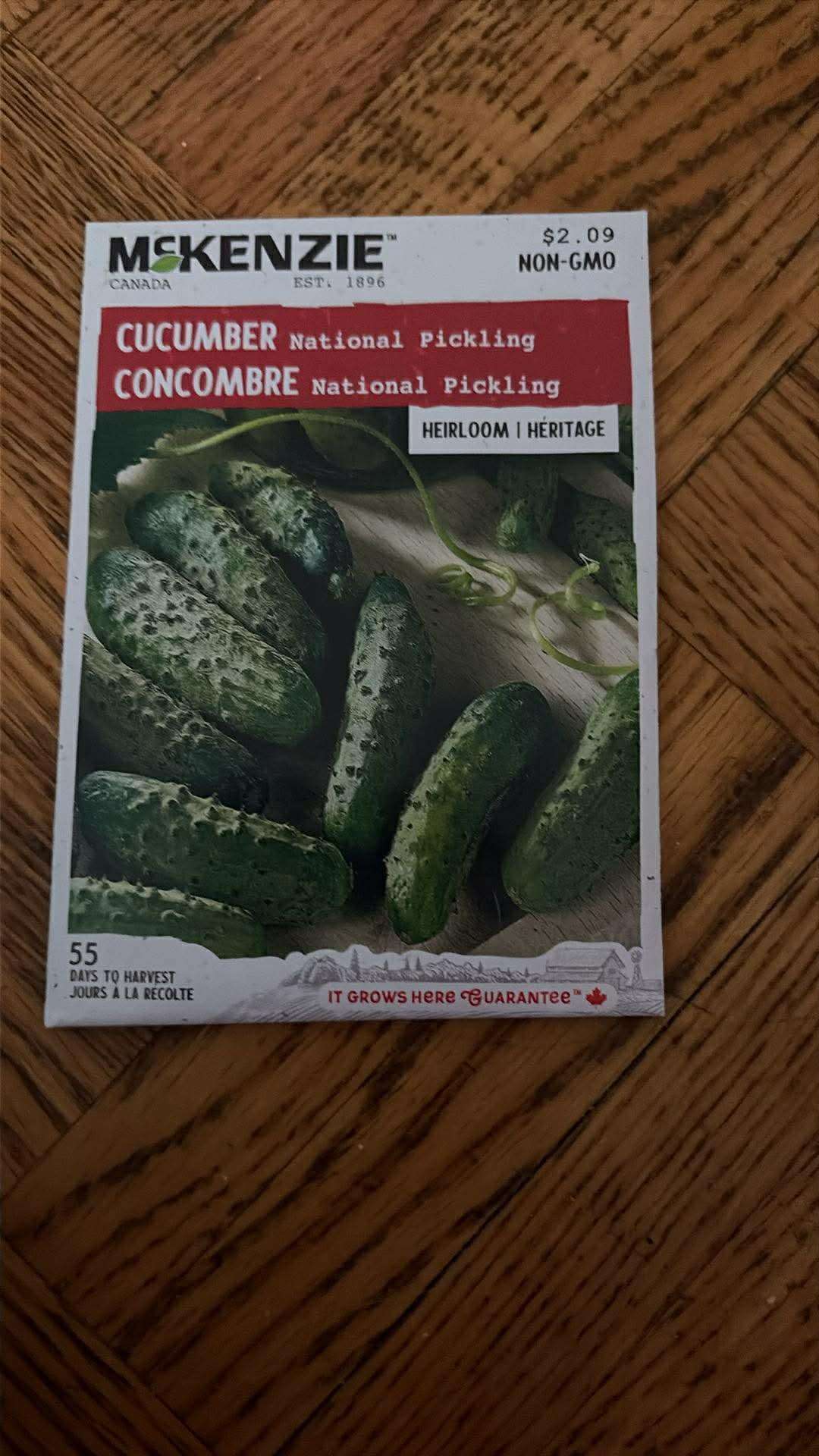 2 Packs McKenzie Cucumber National Pickling Seeds