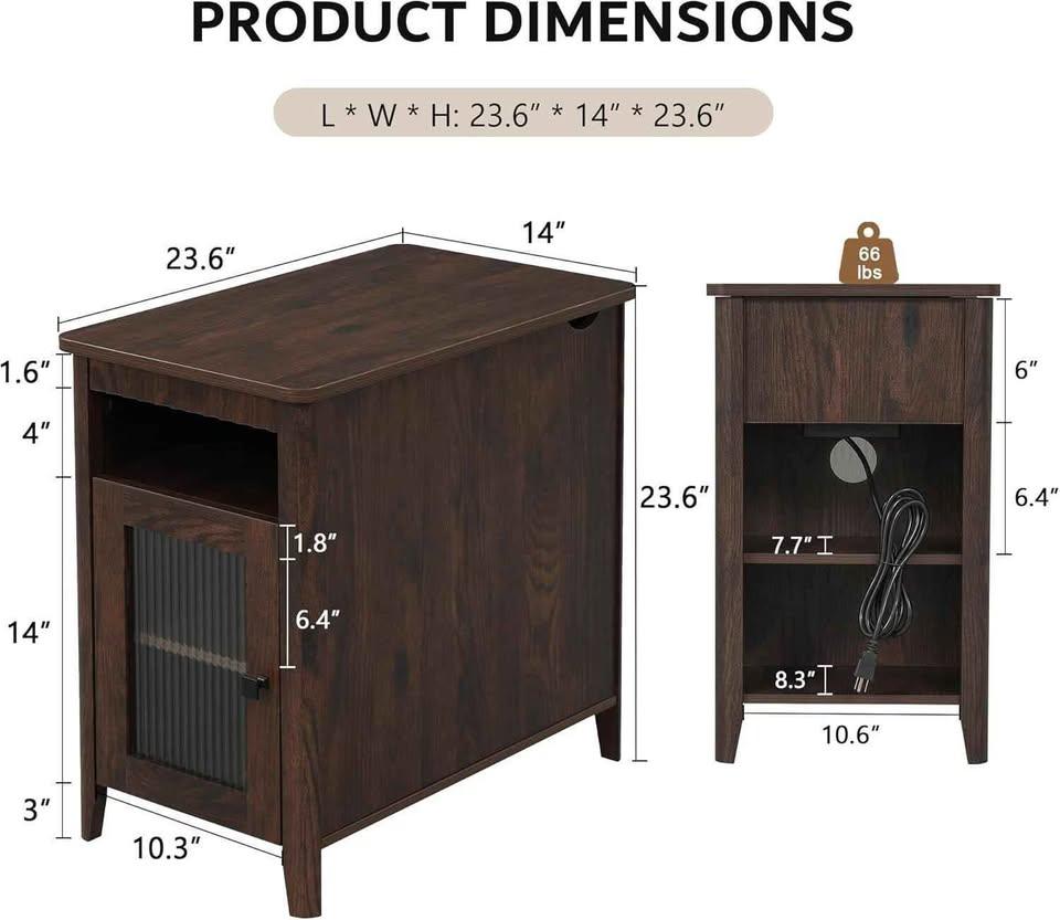 End Table with charging station - photo 4