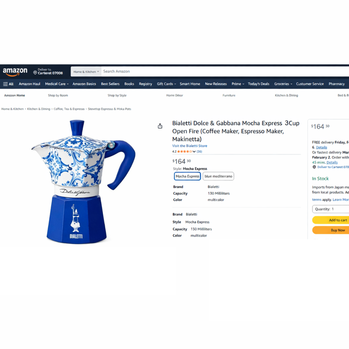 STORE PRICE $185-SEALED UNOPENED Dolce & Gabbana 3 Cup MoKa - photo 2