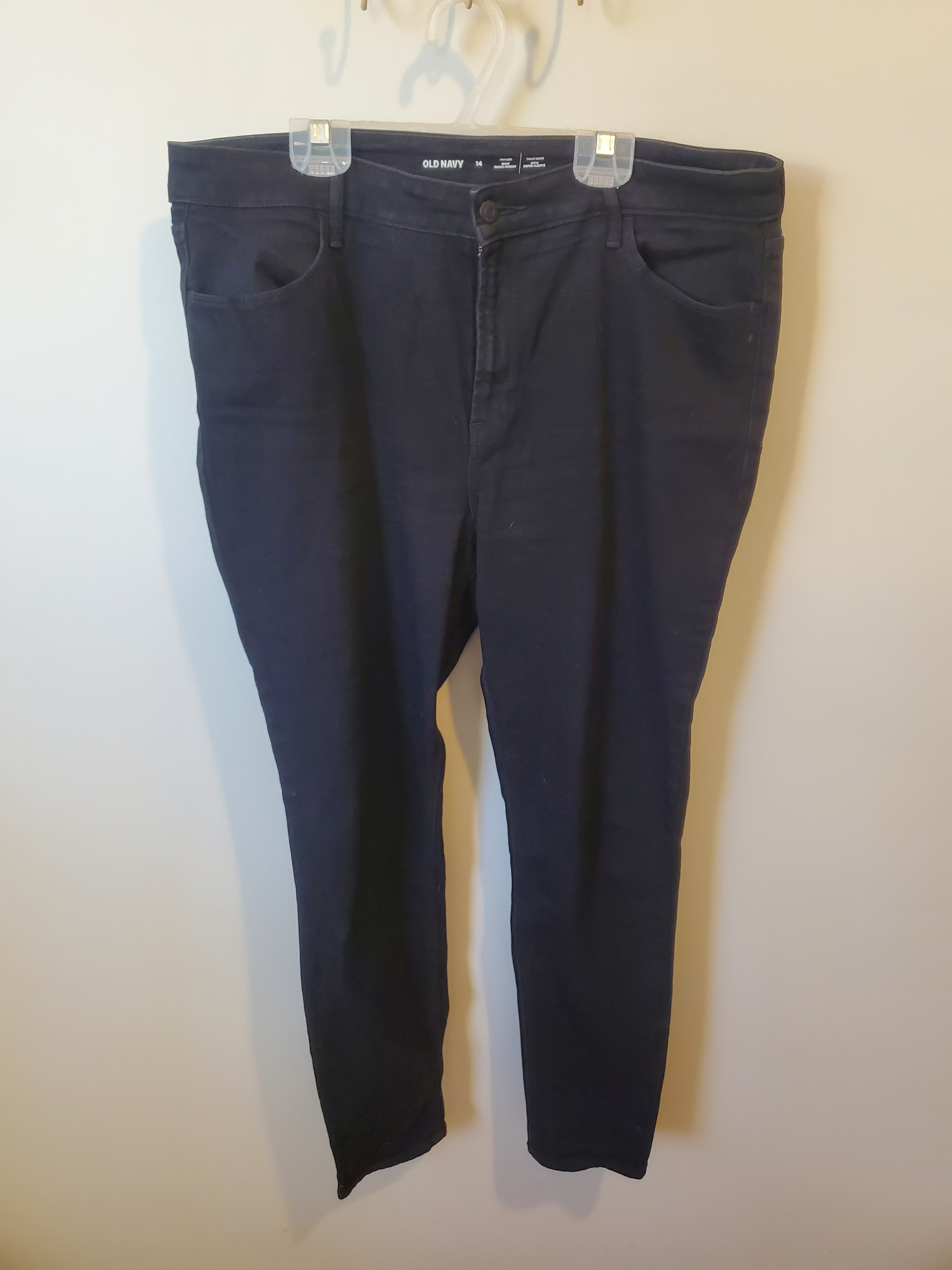 Old Navy Black High-Rise Super Skinny Jeans - Size 14