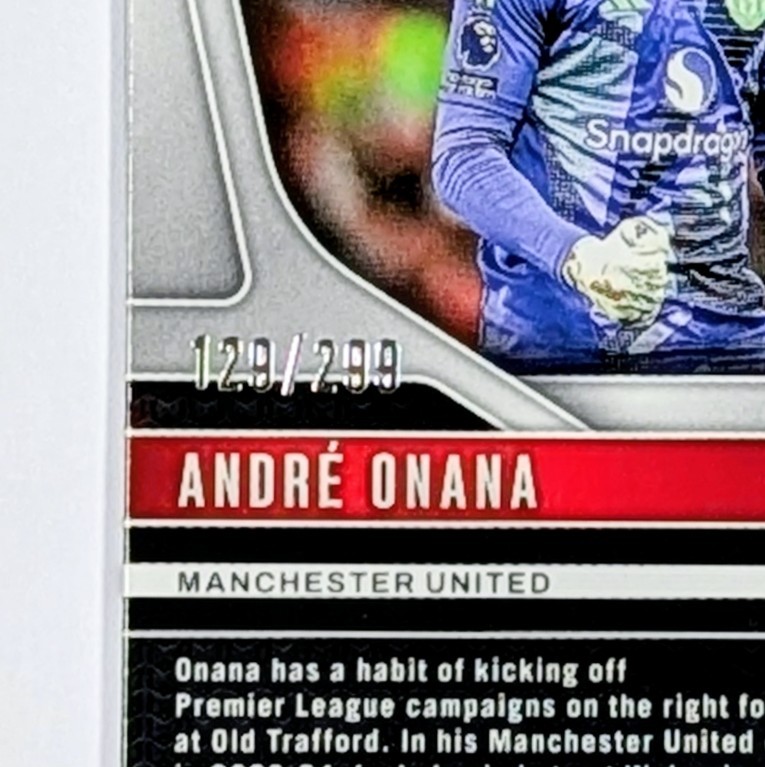 2024-25 Panini Prizm Premier League Andre Onana #141 Blue /299 - photo 2