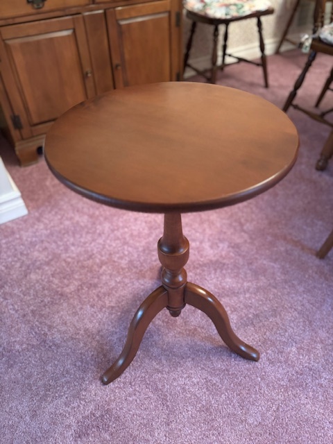 Solid Wood Pedestal Side Table / Wine Table