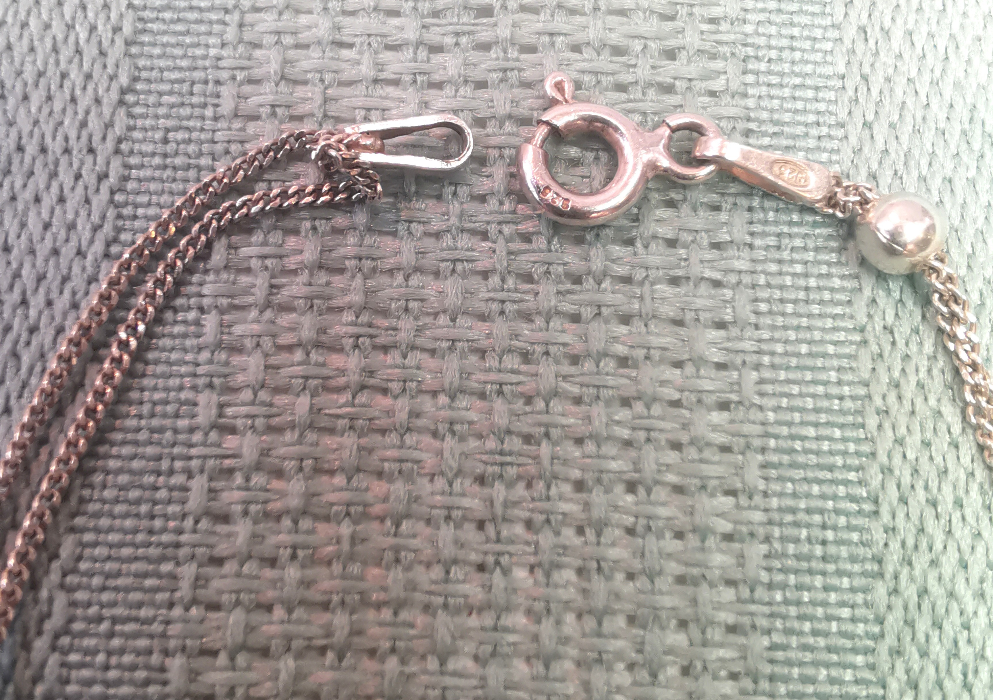 925 Sterling Silver Double Curb Link Bead Bracelet 1990 Italy - photo 4