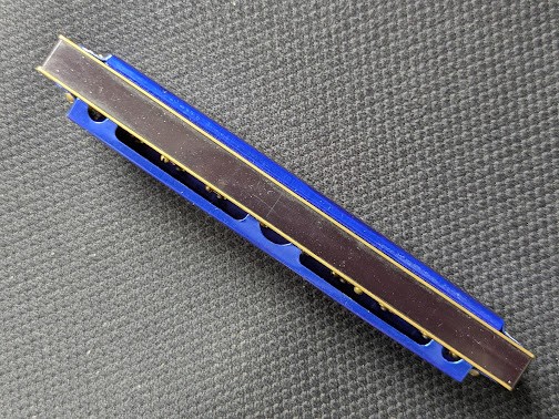 NOS Blue 16-hole Vintage "Bee" Harmonica Made in China - photo 5