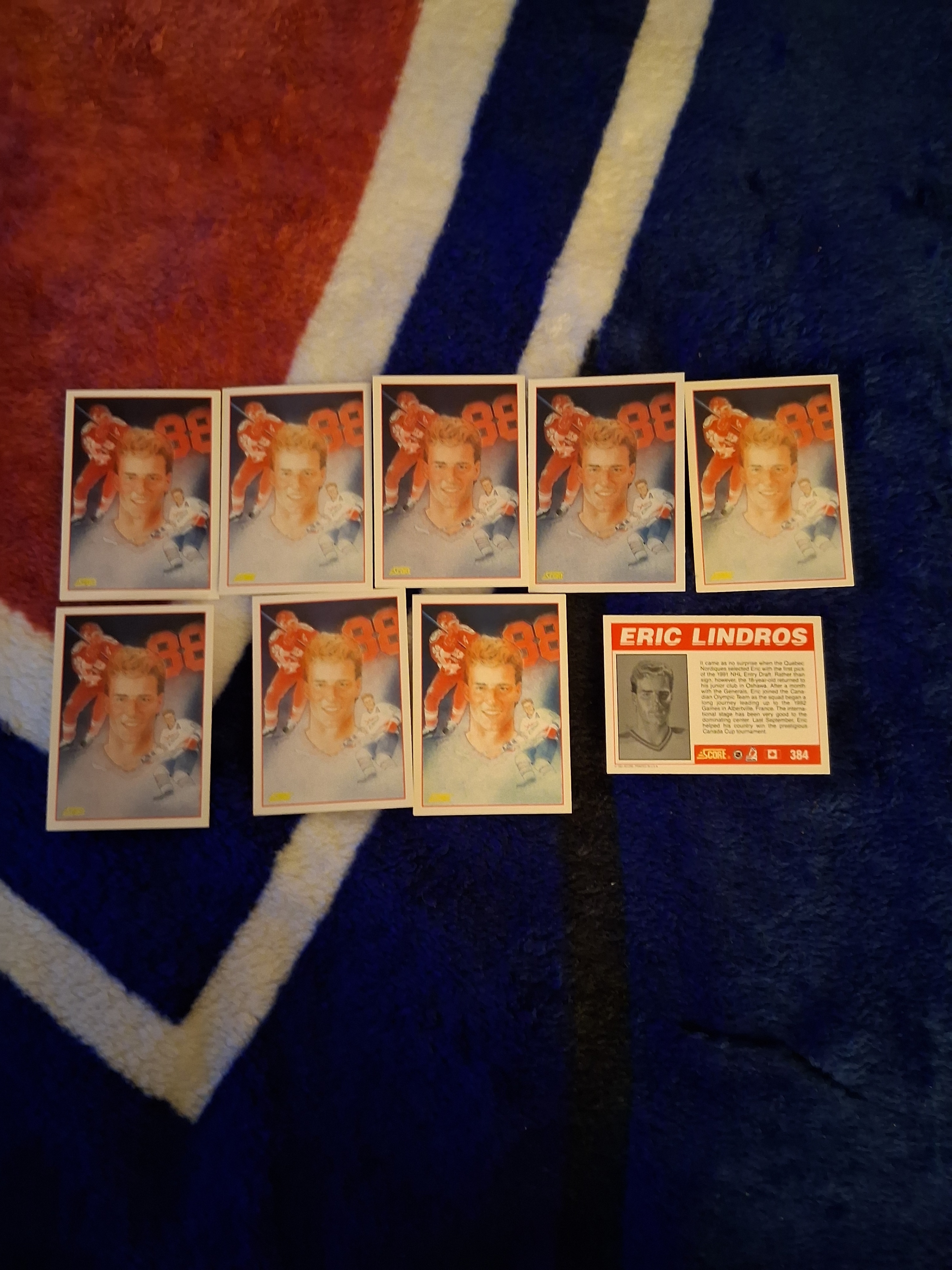 ERIC LINDROS MINT CONDITION ROOKIE CARDS - photo 2