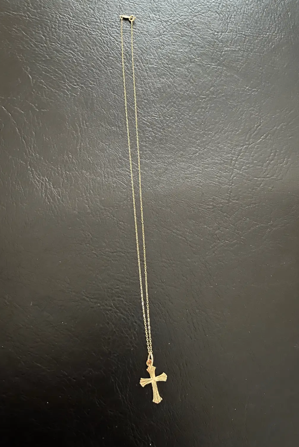 10K Gold Cross on 18 inch chain - photo 2