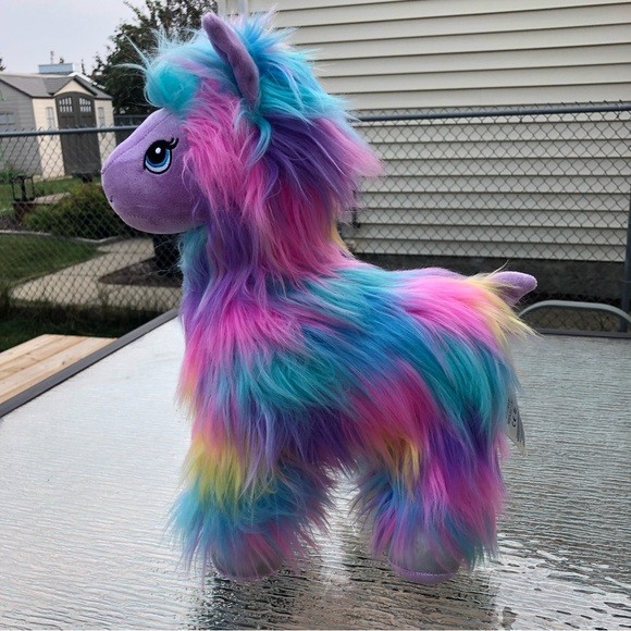 Build-A-Bear BAB Rainbow Llama Alpaca Plush Stuffed Animal - photo 3