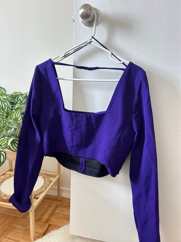 Zara Purple Long Sleeve Top - Size XL