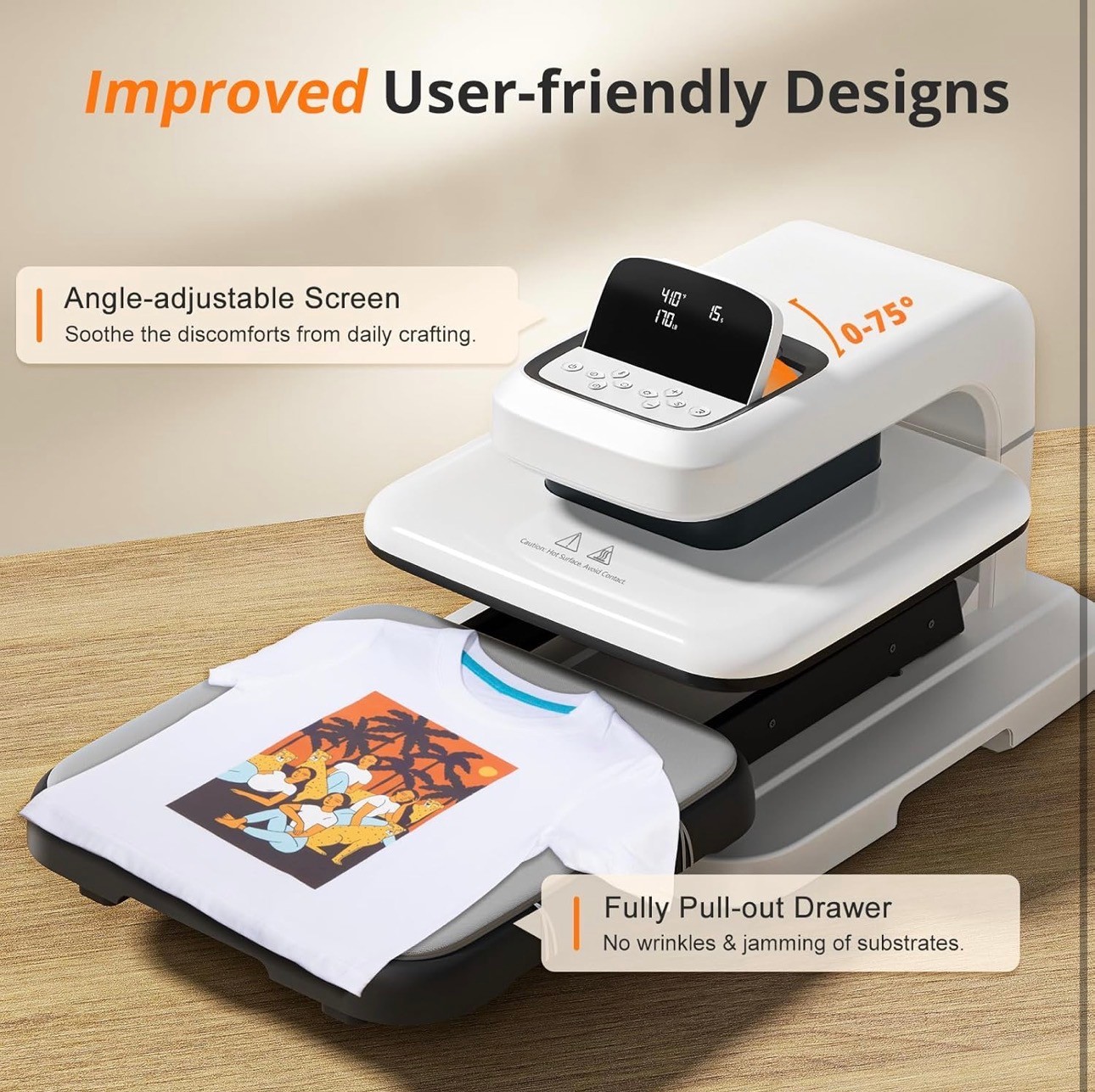 NEW: Digital Auto Heat Press 2 Adjustable pressure/height 15x15