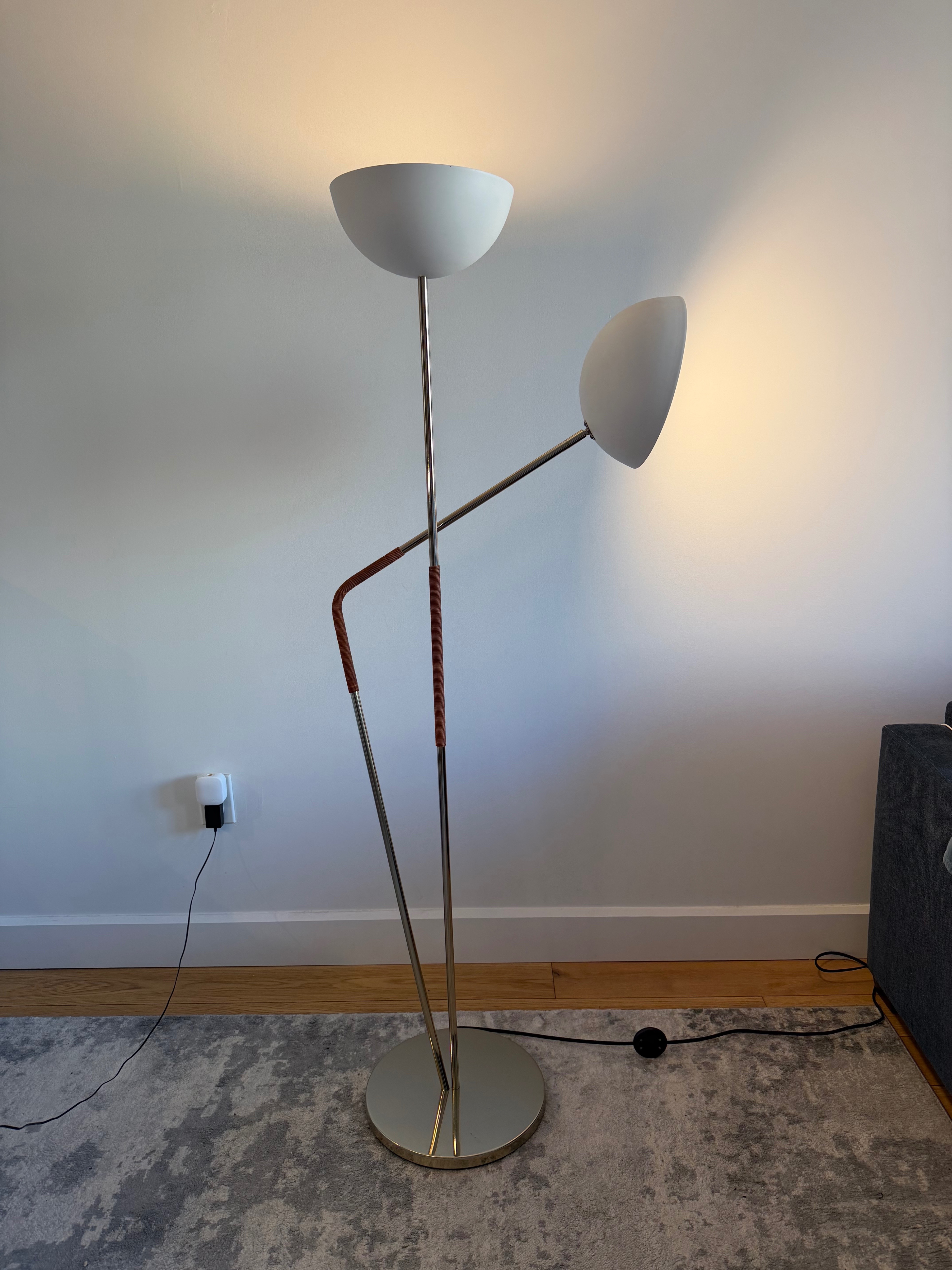 CB2 Pavo Brass Double Floor Lamp – Designer Lighting