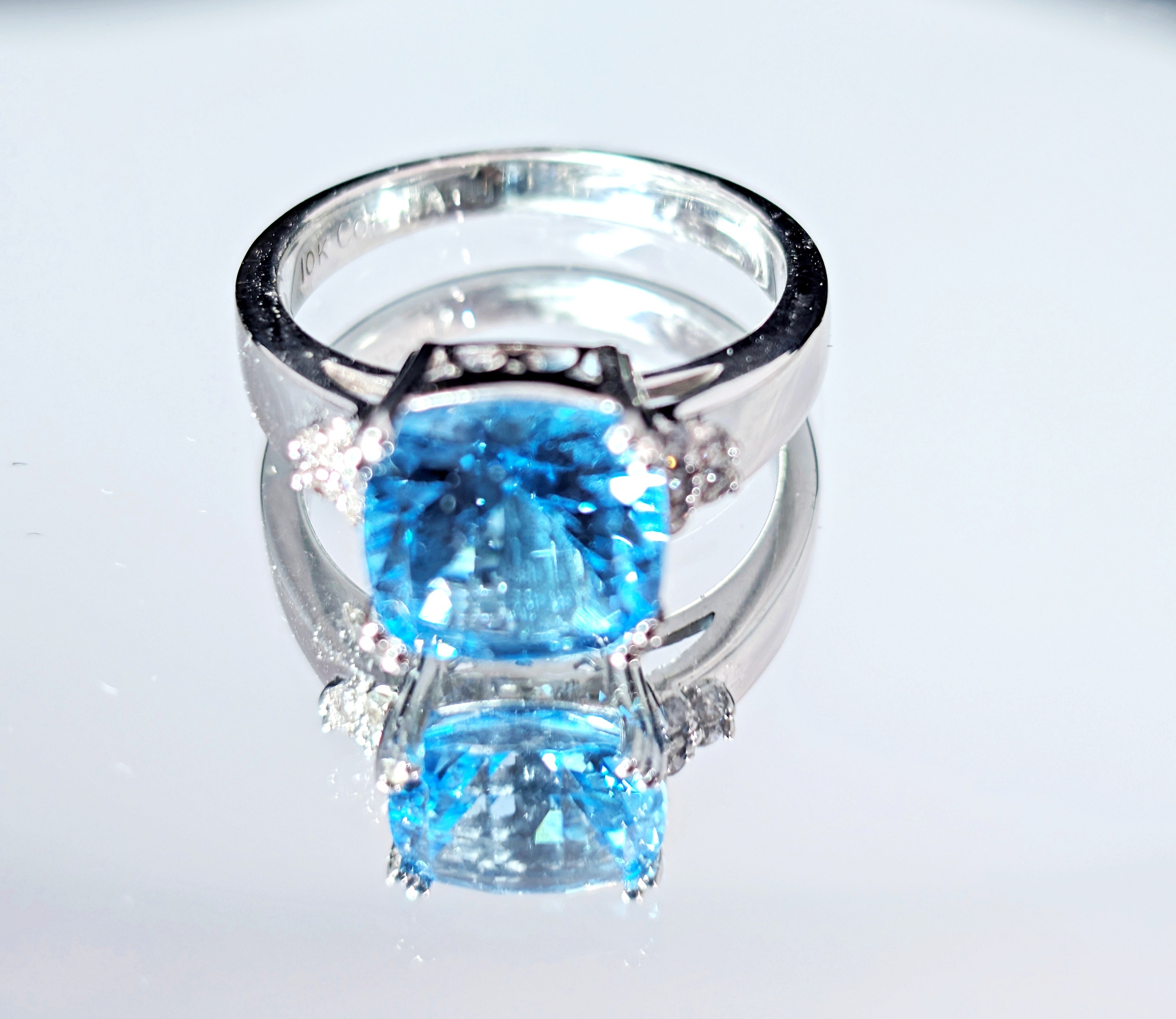 10K Blue Topaz ring - photo 3