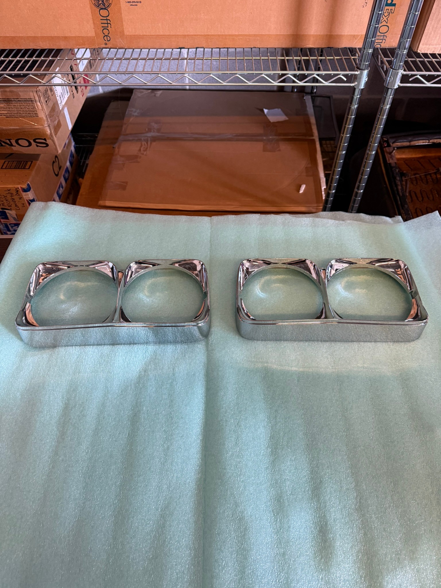 Vintage 1969,70 Cadillac Eldorado Chrome Headlight Bezels - Pair