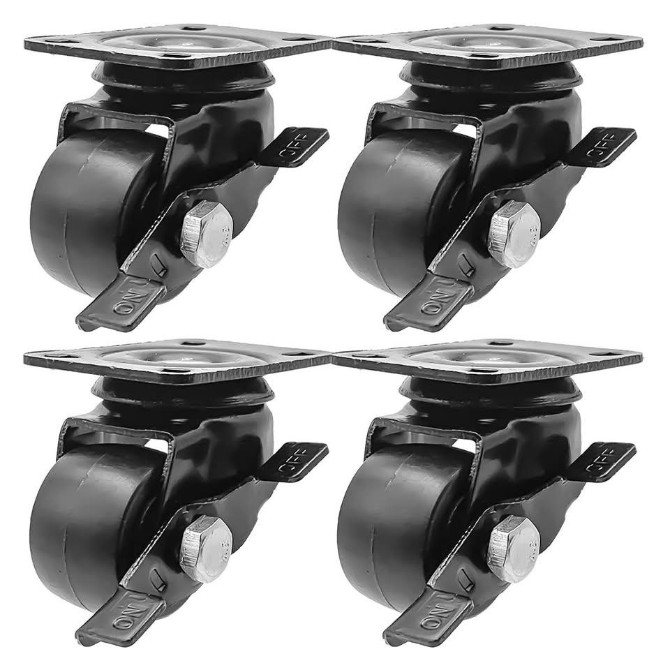 1.5" Heavy‐Duty Polyurethane Caster Wheels (Set of 4)