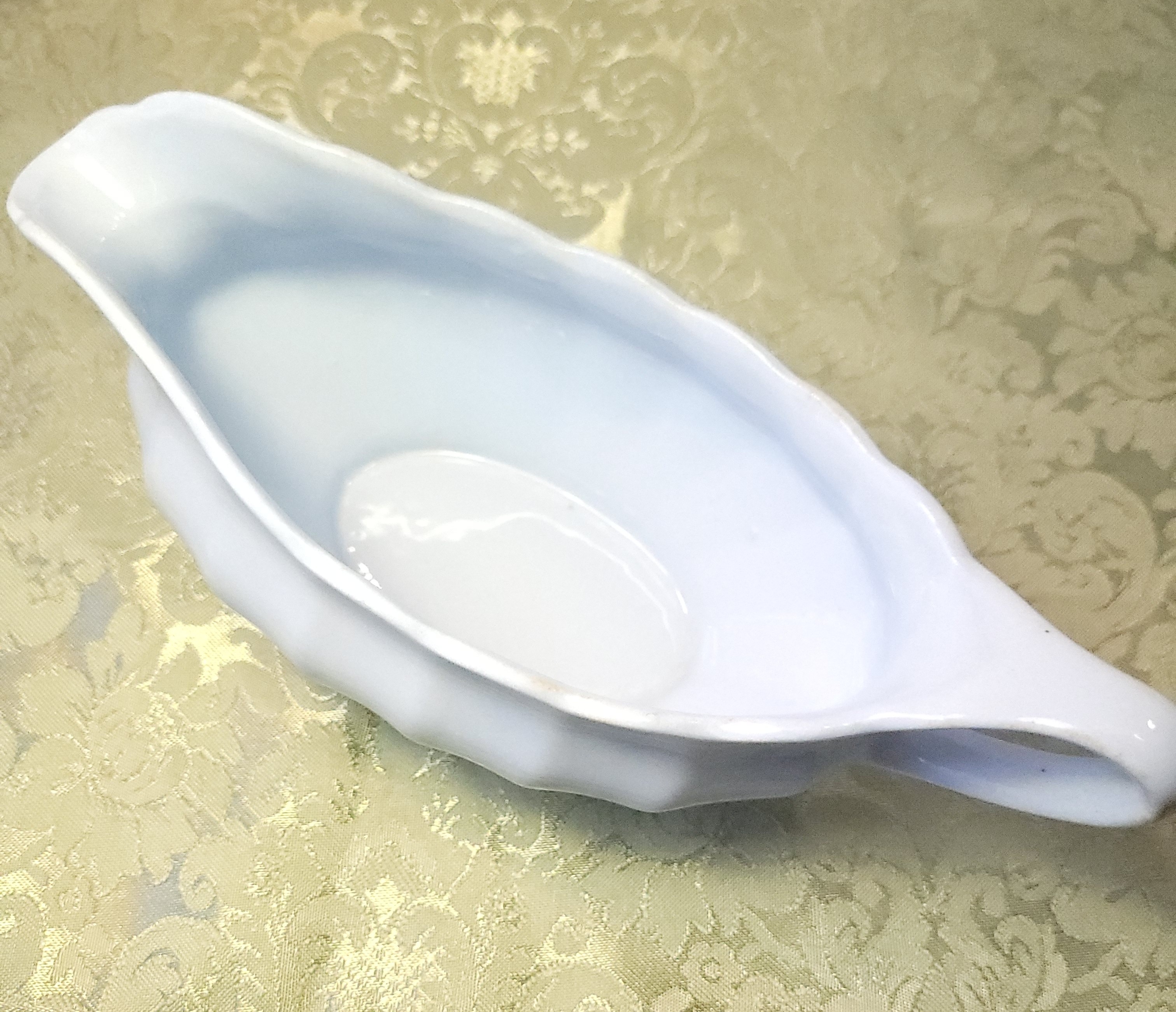 1940s Johnson Brothers Greydawn Gravy Boat - Blue Ironstone -