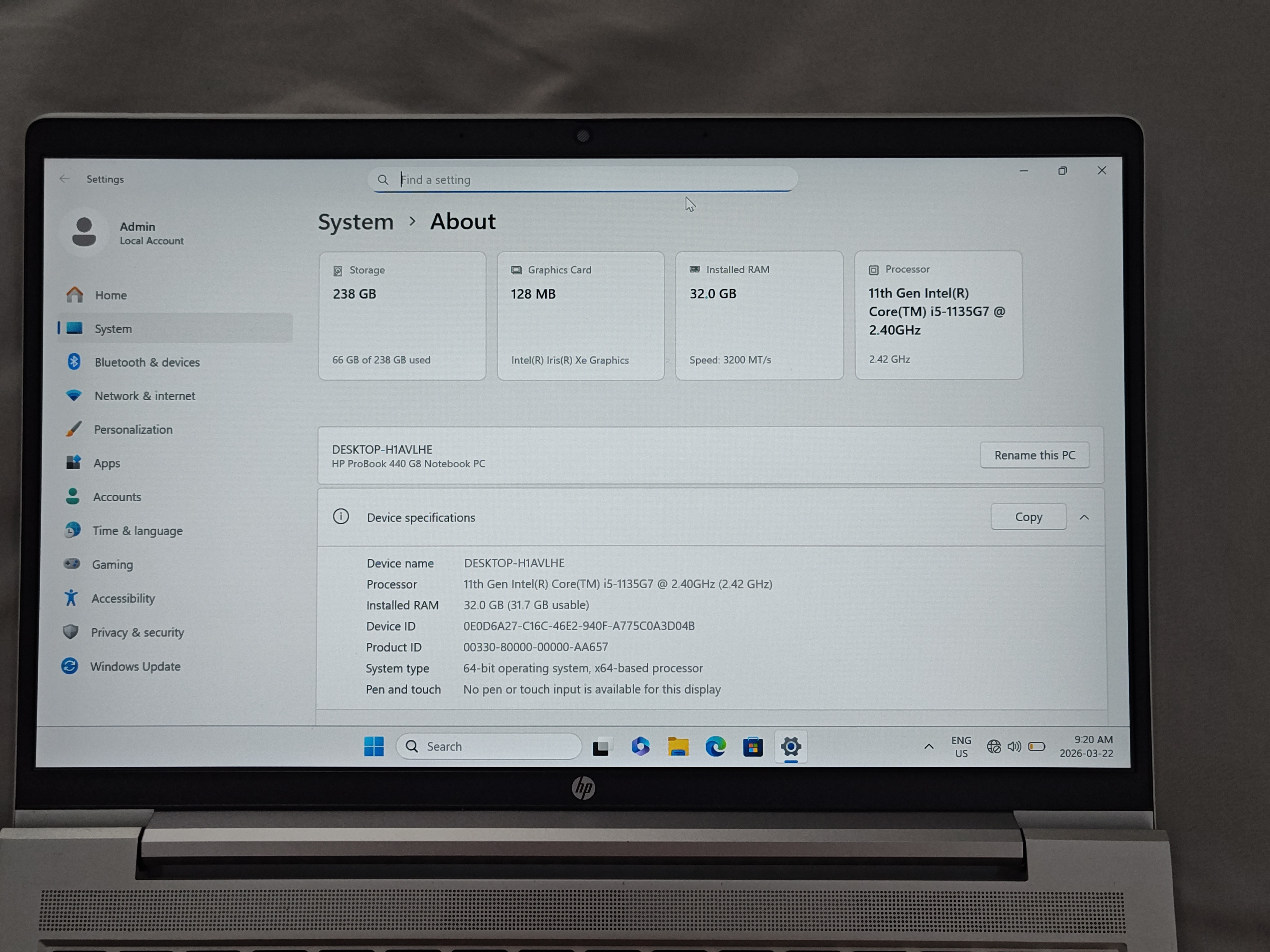 14" hp Probook 440 G8 laptop computer - photo 2