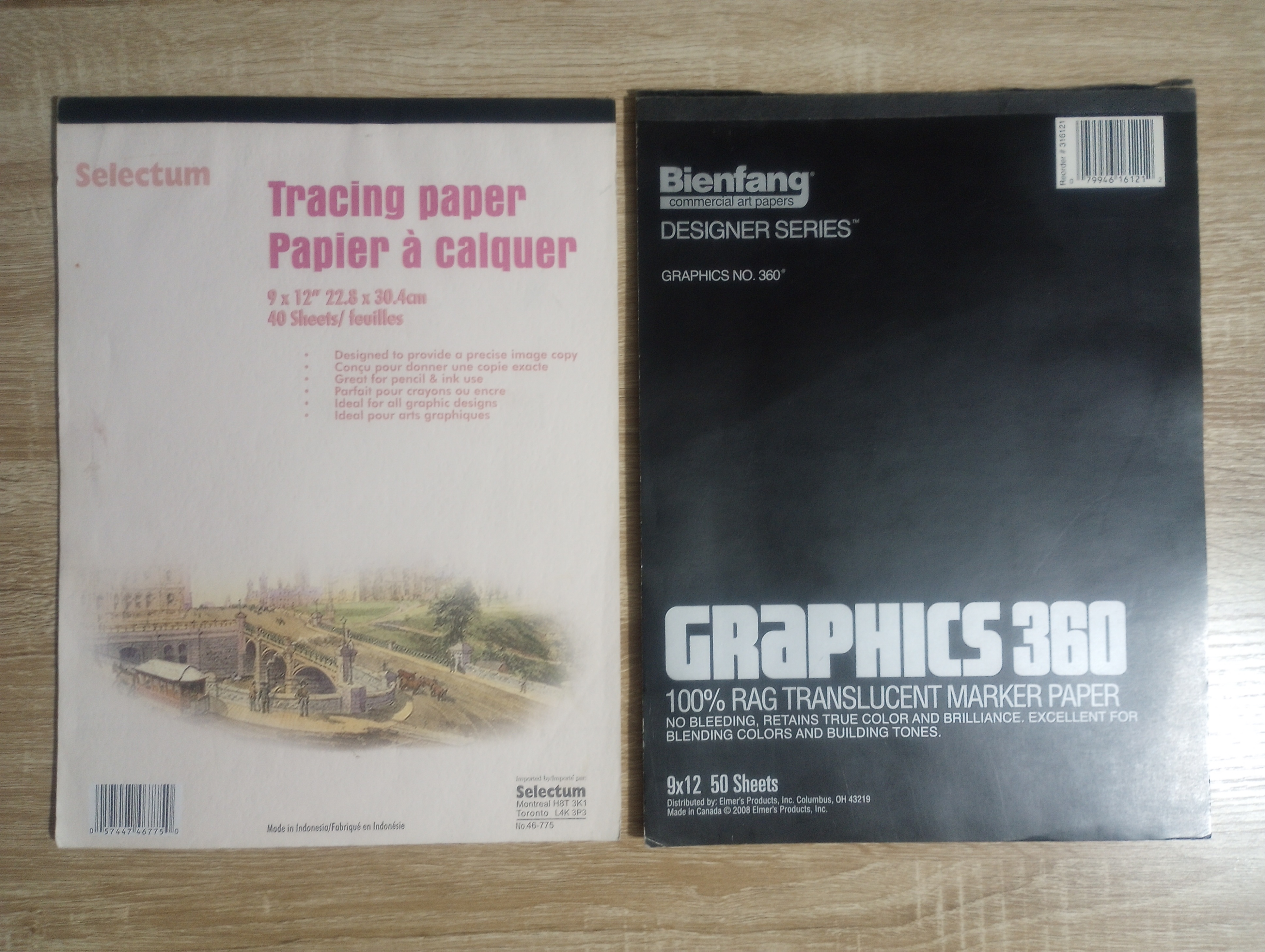 Tracing Paper and Marker Paper Pads 9" x 12"