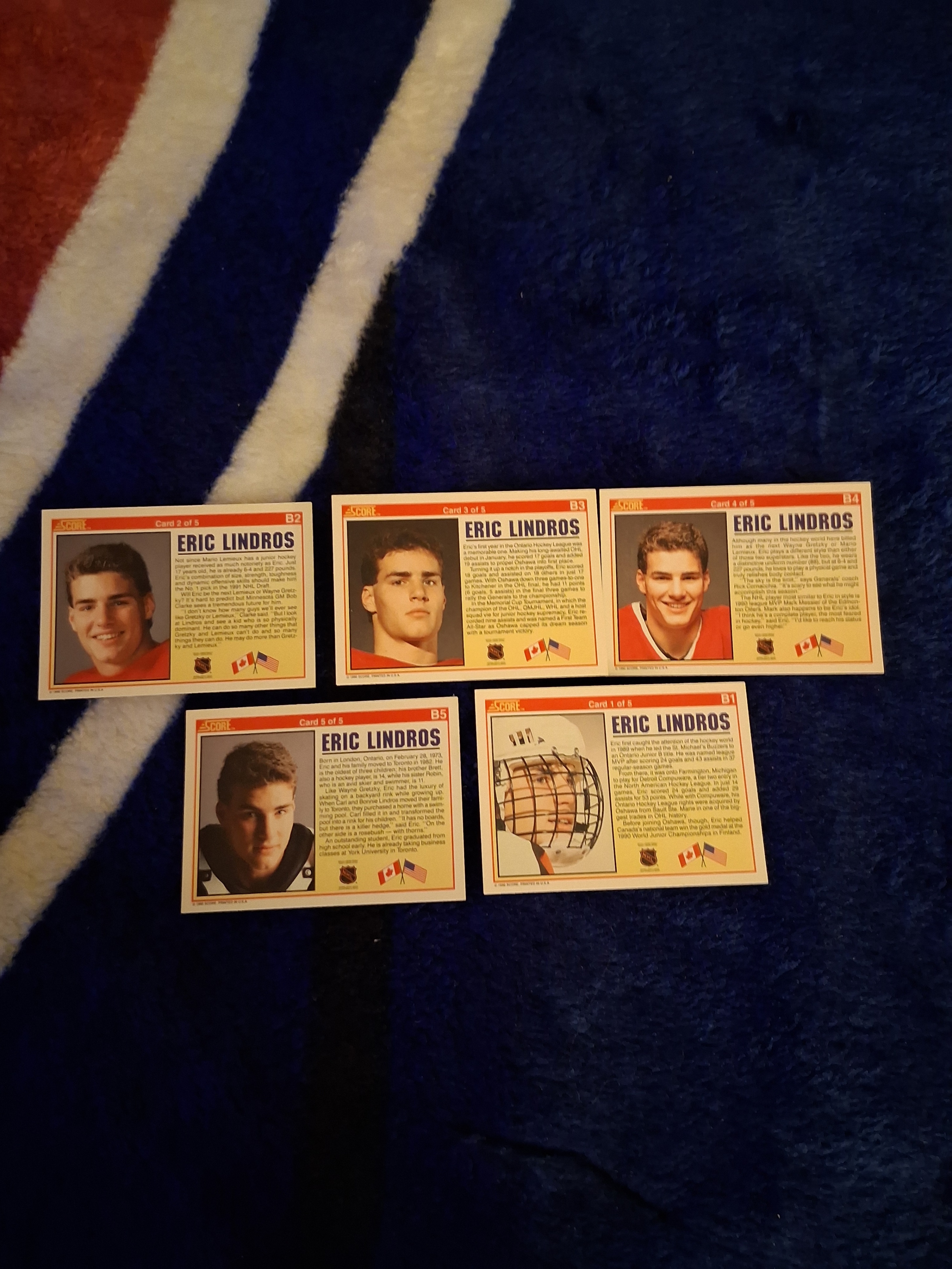 ERIC LINDROS MINT CONDITION ROOKIE CARDS - photo 4