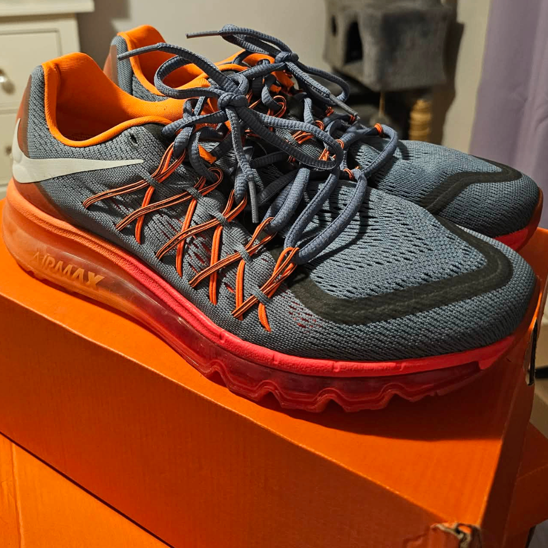 Nike Air Max 2015 'Graphite Orange' Size 10 - photo 2