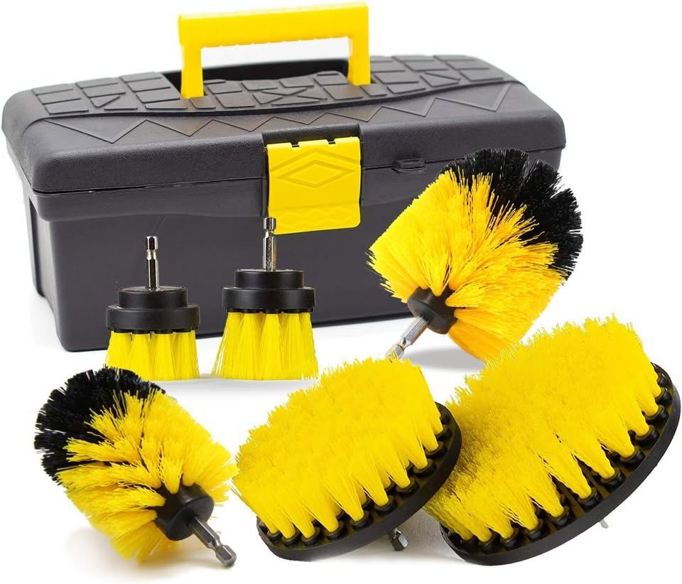 Drill Brush and Scrub Pads, 15 Pieces Cleaning Kit