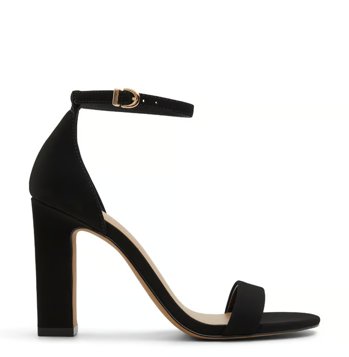 Classic Black Ankle Strap Heels - photo 2