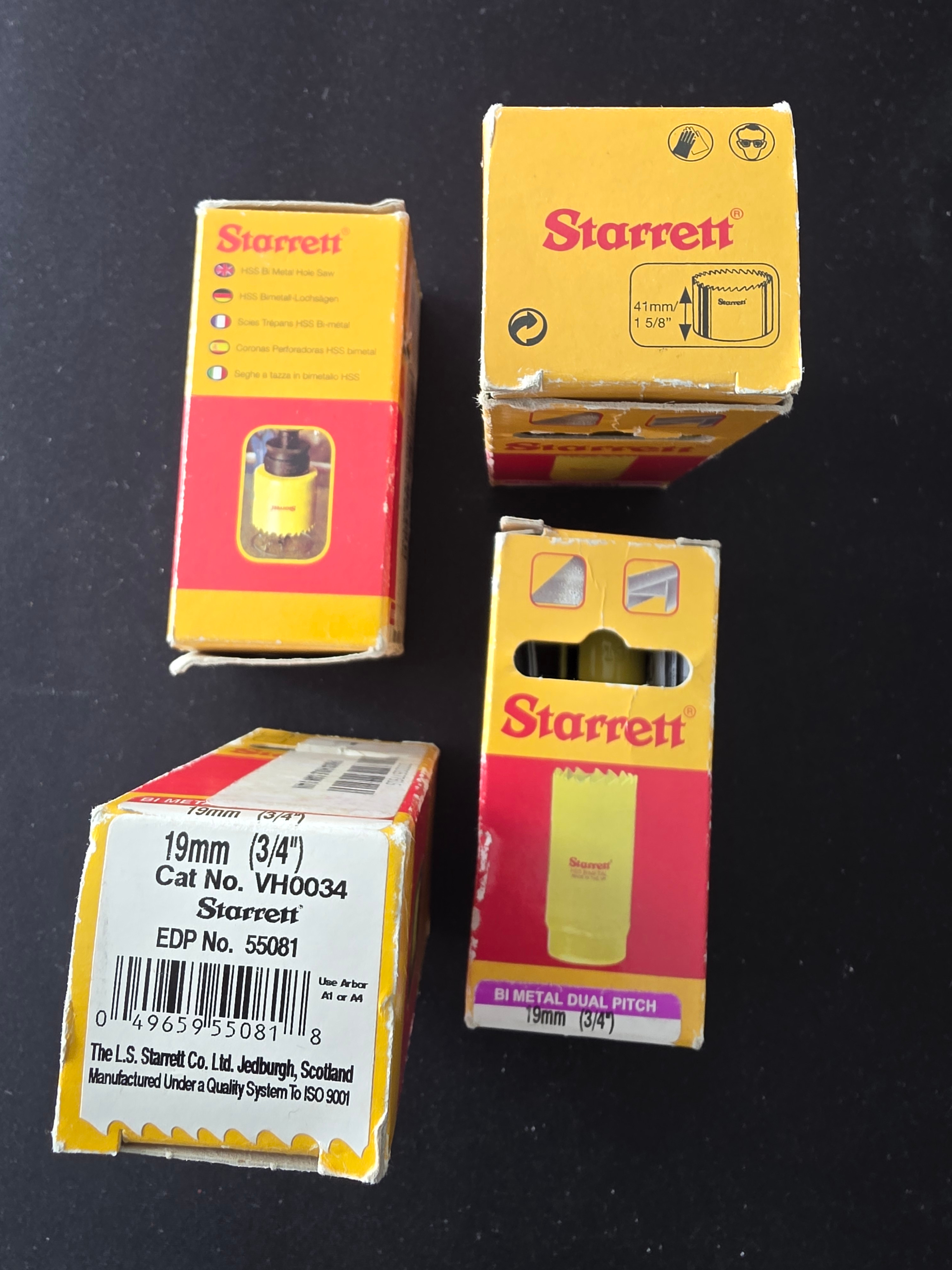 Starrett VH0034 3/4" Bi‐Metal Hole Saw– New (Open Box)