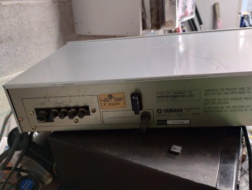 Vintage 1980s 80s Yamaha T-10 AM/FM Analog Stereo Tuner Silver - photo 2