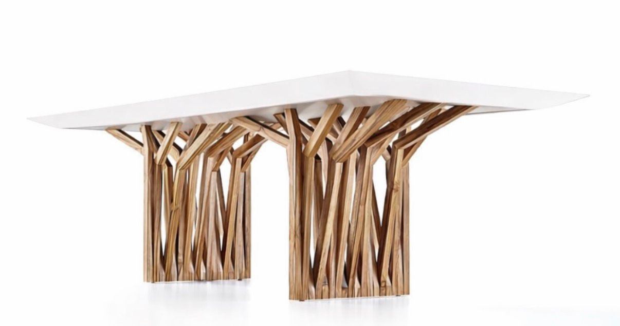Sculptural Solid Wood Dining Table (Seats 8) – Must Sell - photo 4