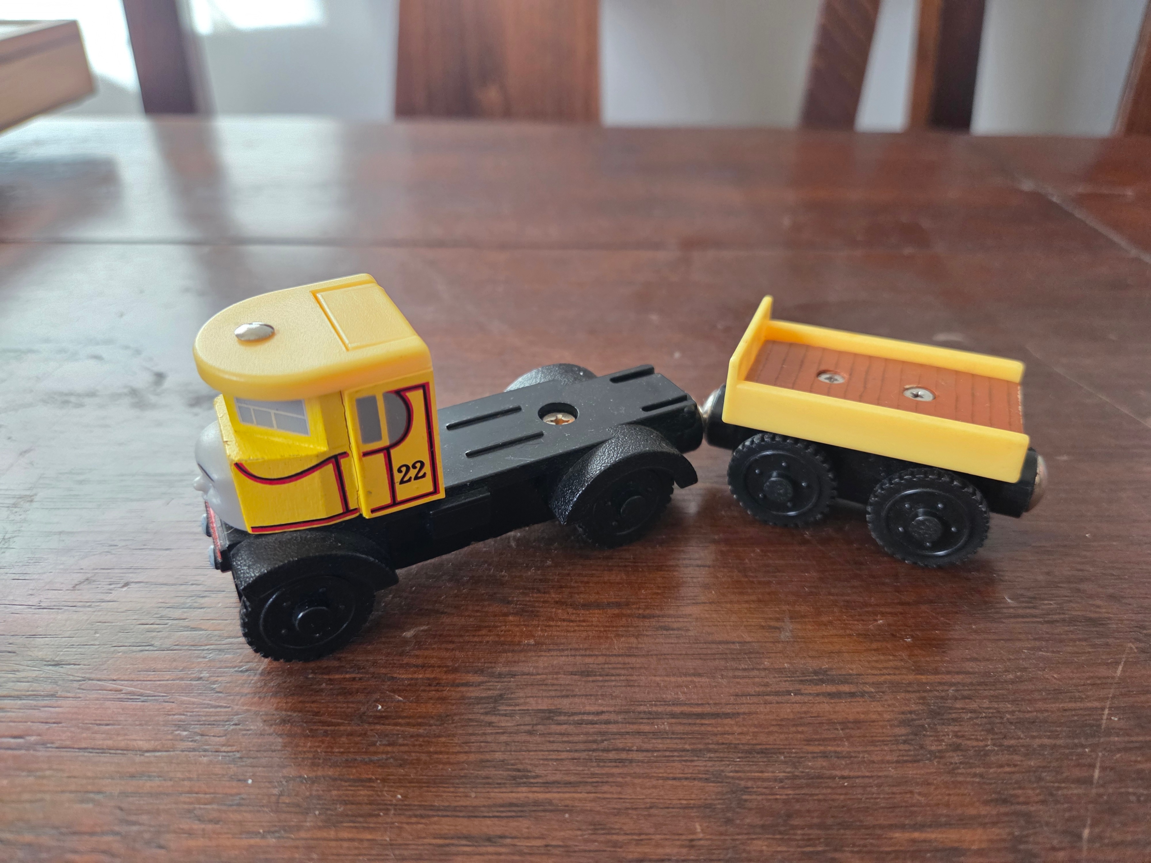 Isabella with trailer from Thomas & Friends