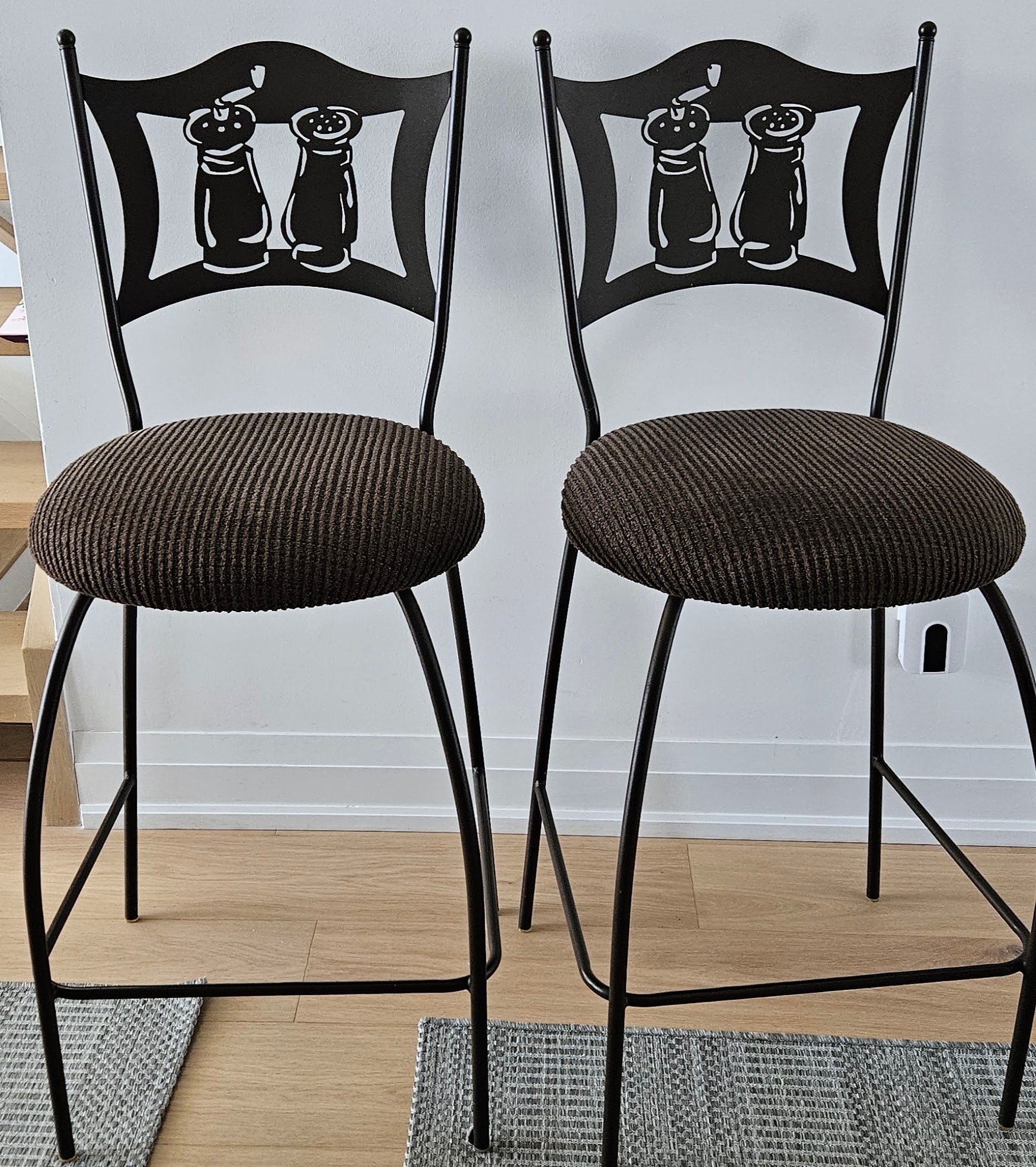 Bistro Chairs with Salt & Pepper Shaker Design ($30 for both)