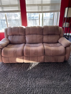 Microsuede recliner couch