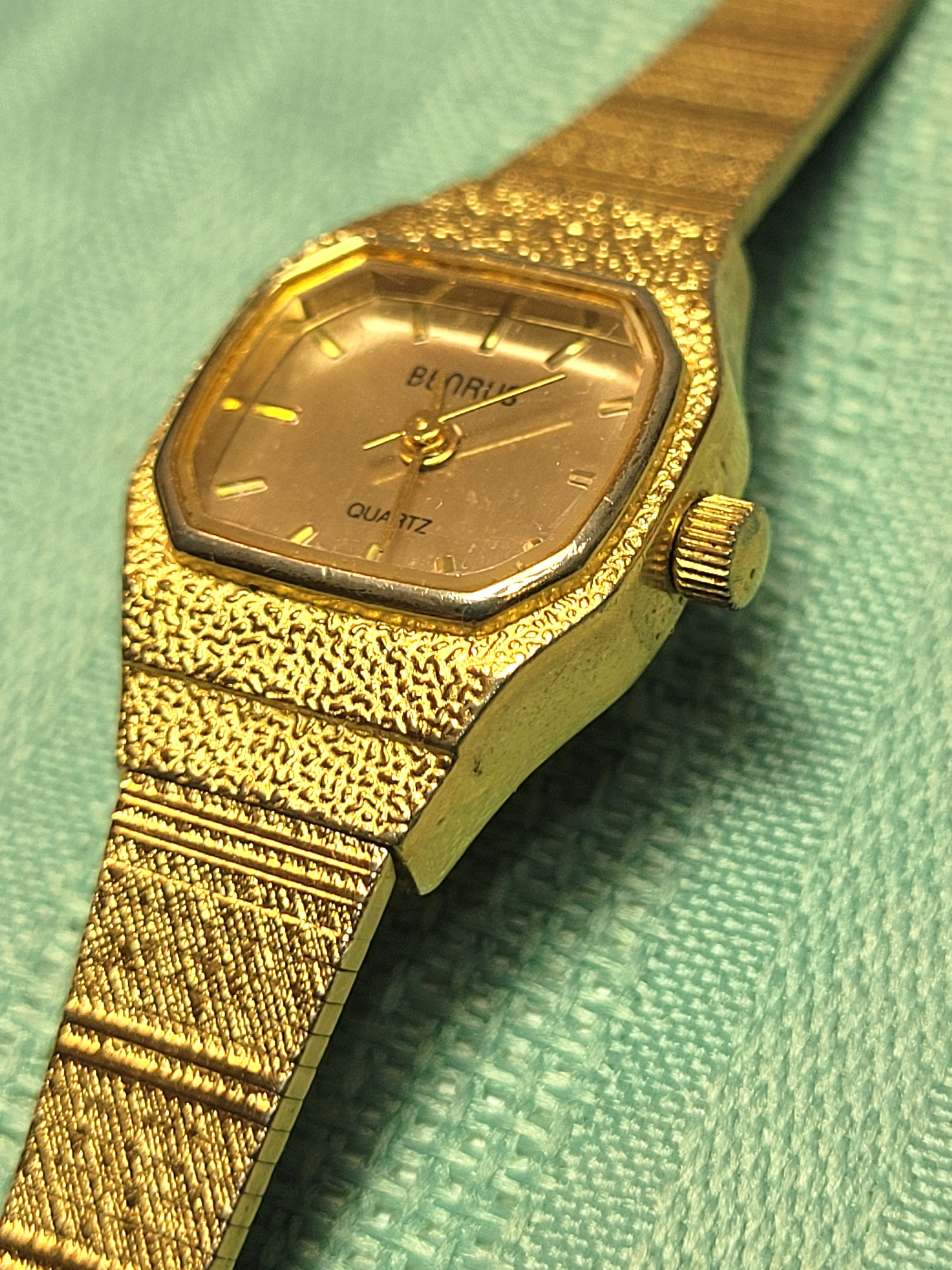 1992 Benrus Ladies Watch Gold Tone New Battery MISSING CLASP