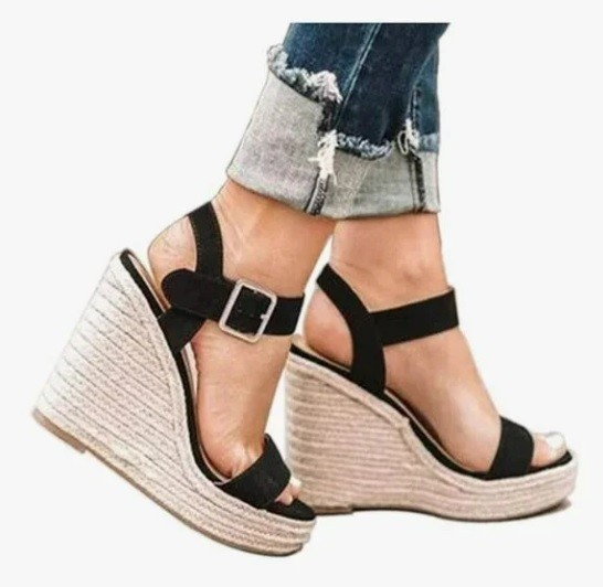 VICKI·VICKI Women's Platform Sandals Wedge Ankle Strap Open Toe
