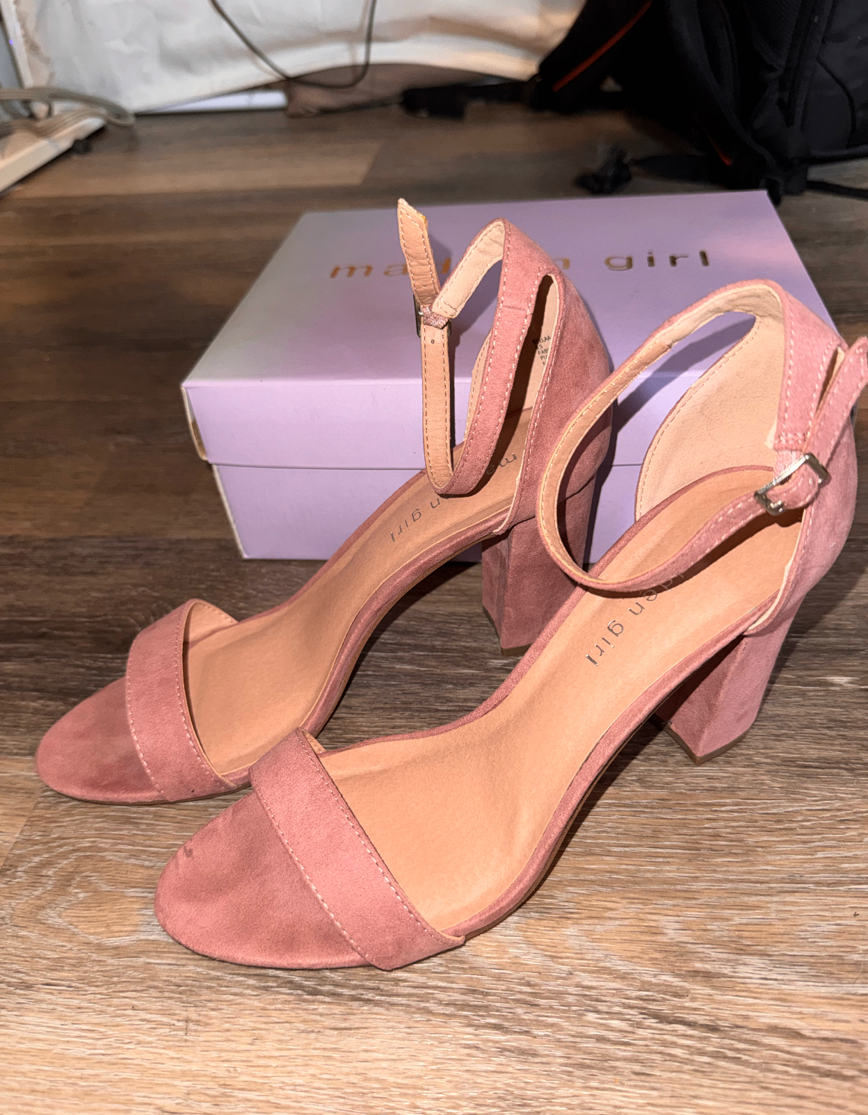 Pink/Blush Block Heels (Size 8.5)